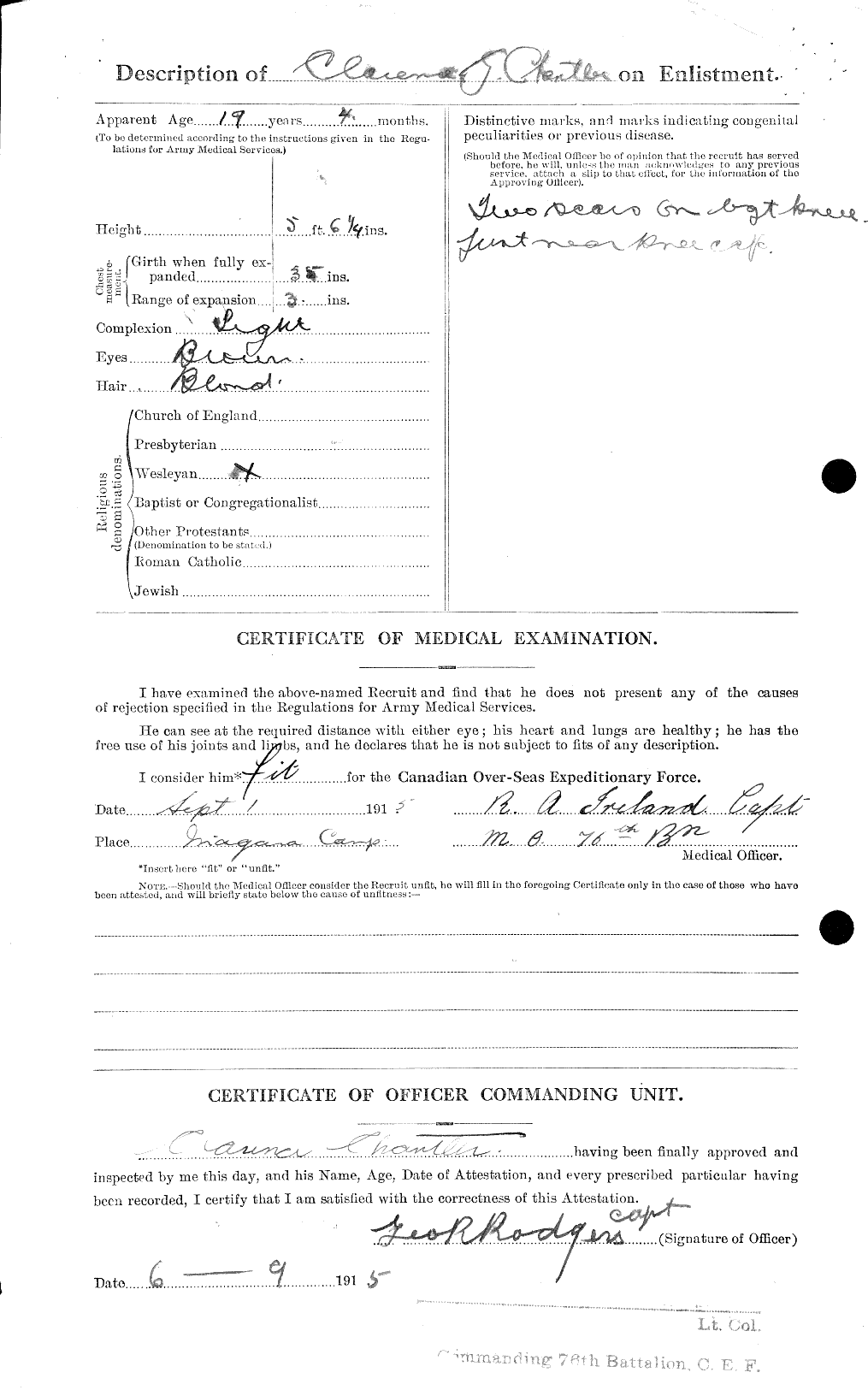 Personnel Records of the First World War - CEF 013885b
