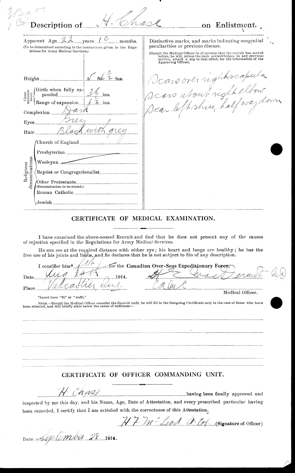 Personnel Records of the First World War - CEF 016012b