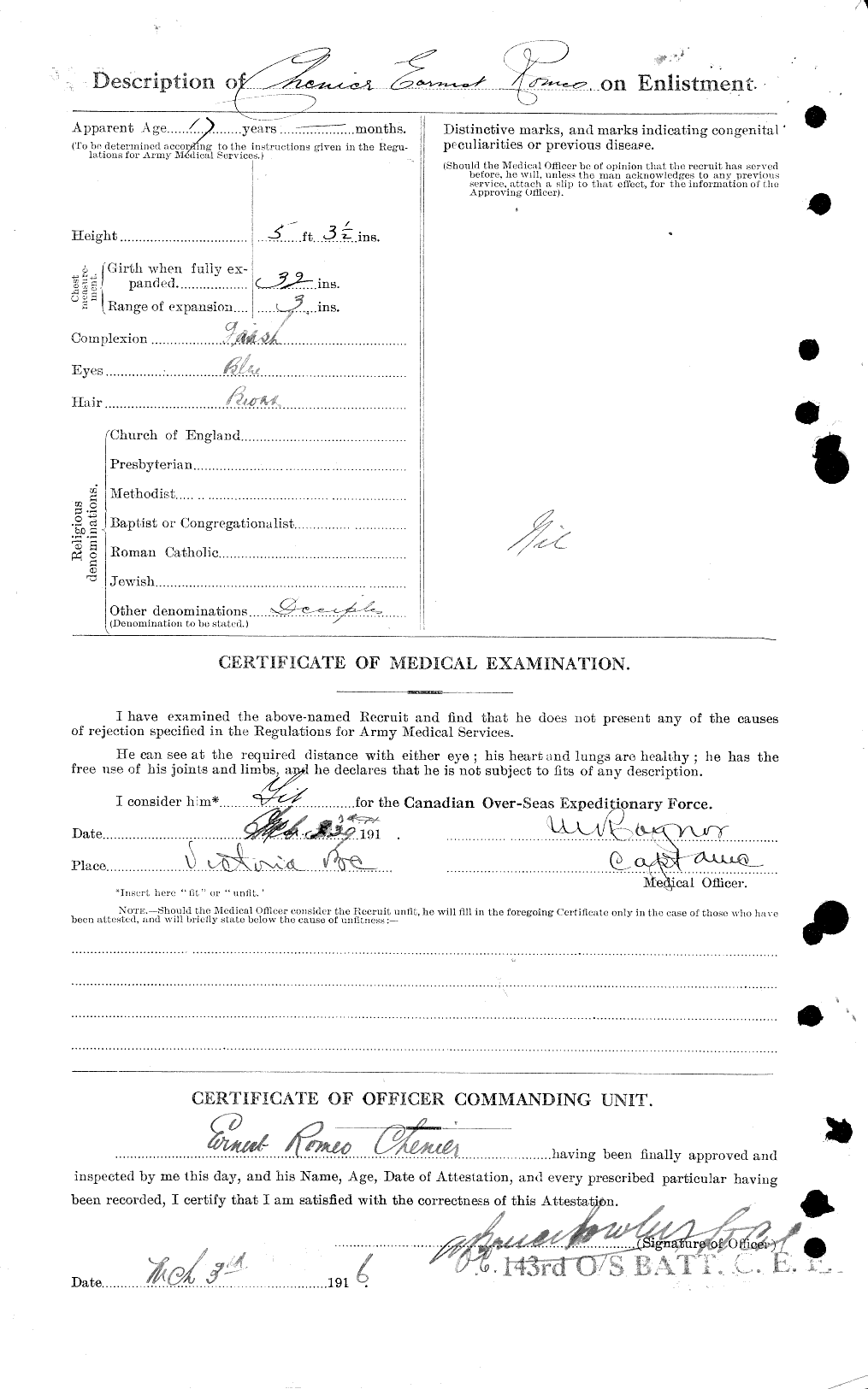 Personnel Records of the First World War - CEF 017404b