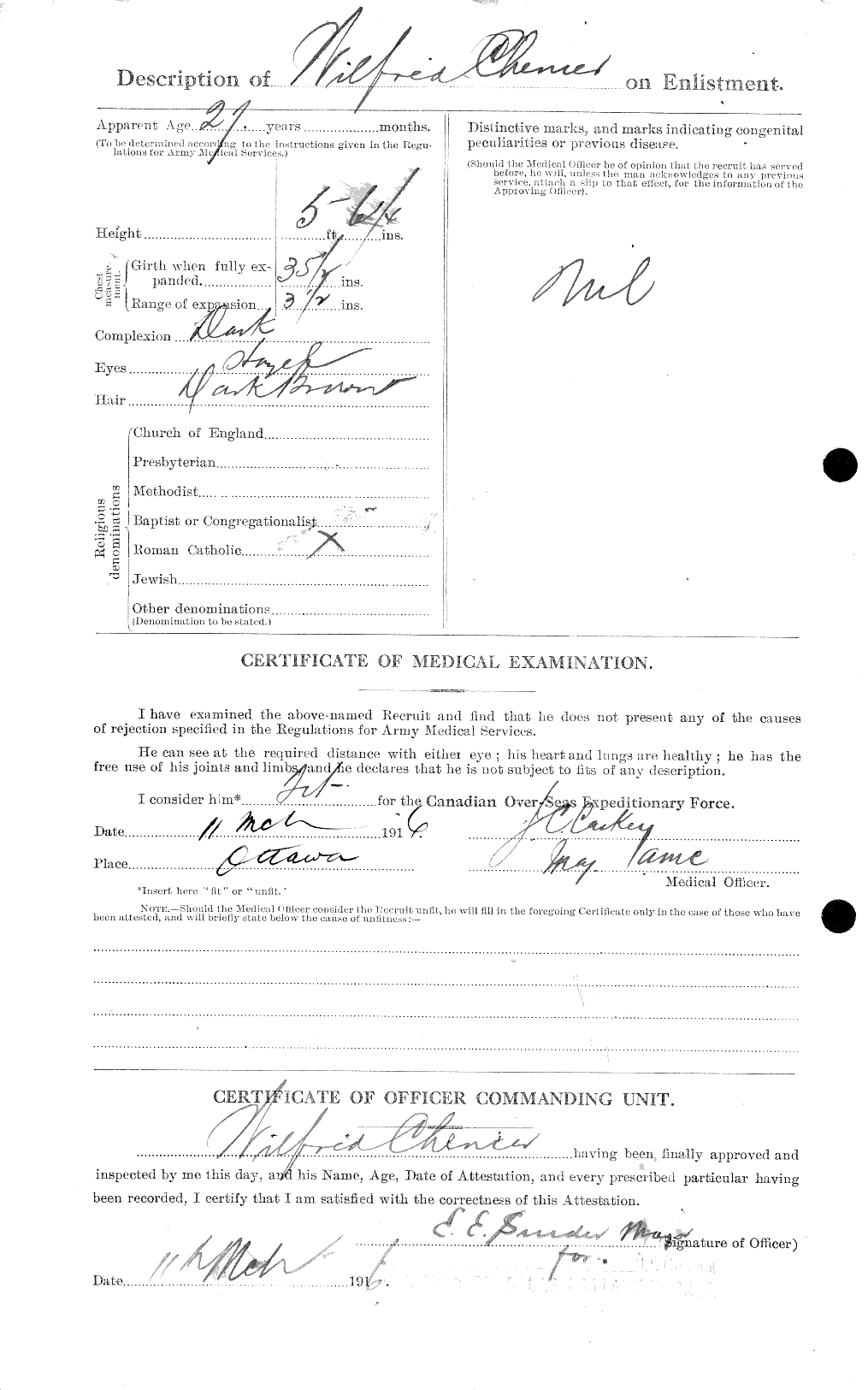 Personnel Records of the First World War - CEF 017439b