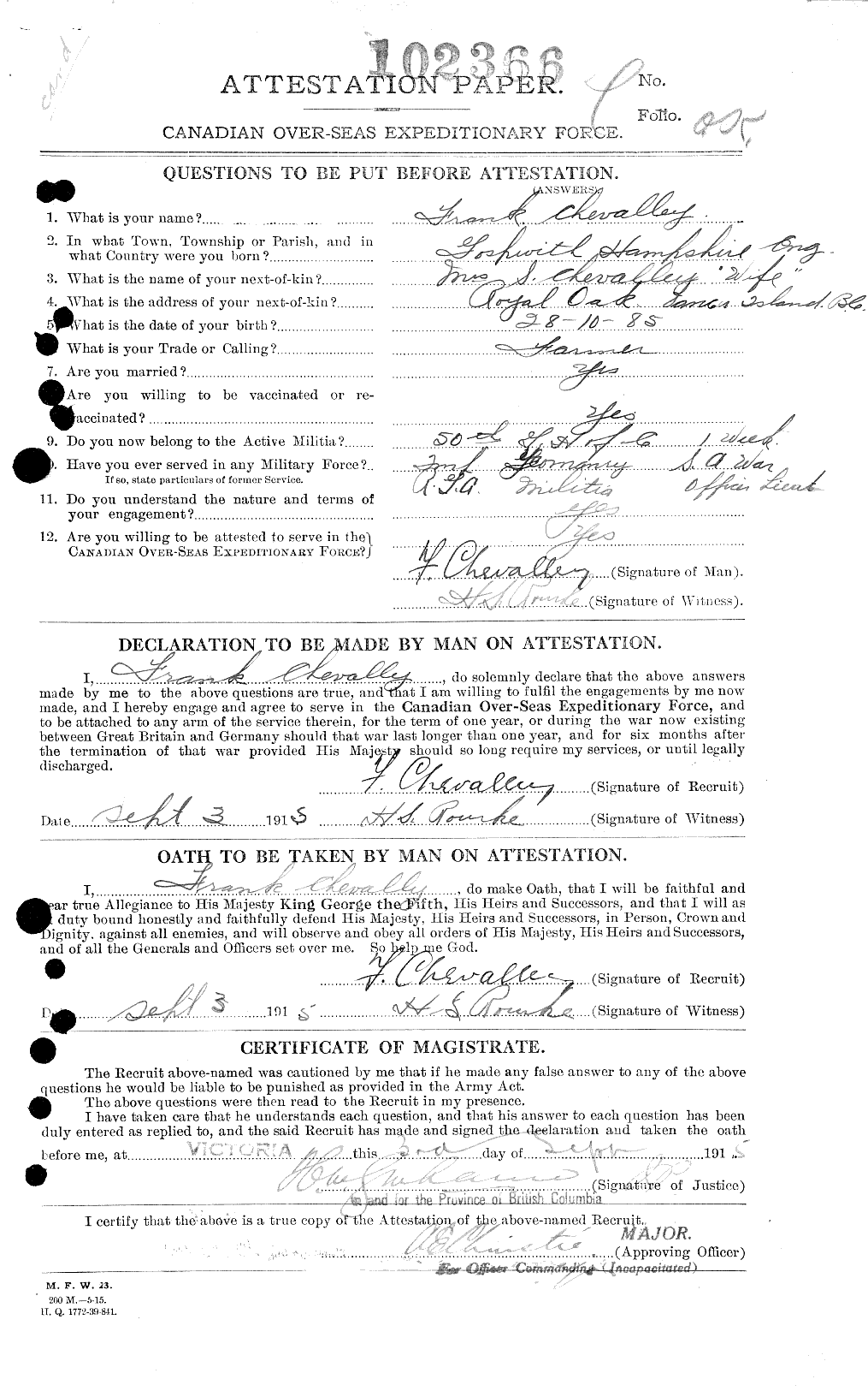 Personnel Records of the First World War - CEF 017802a