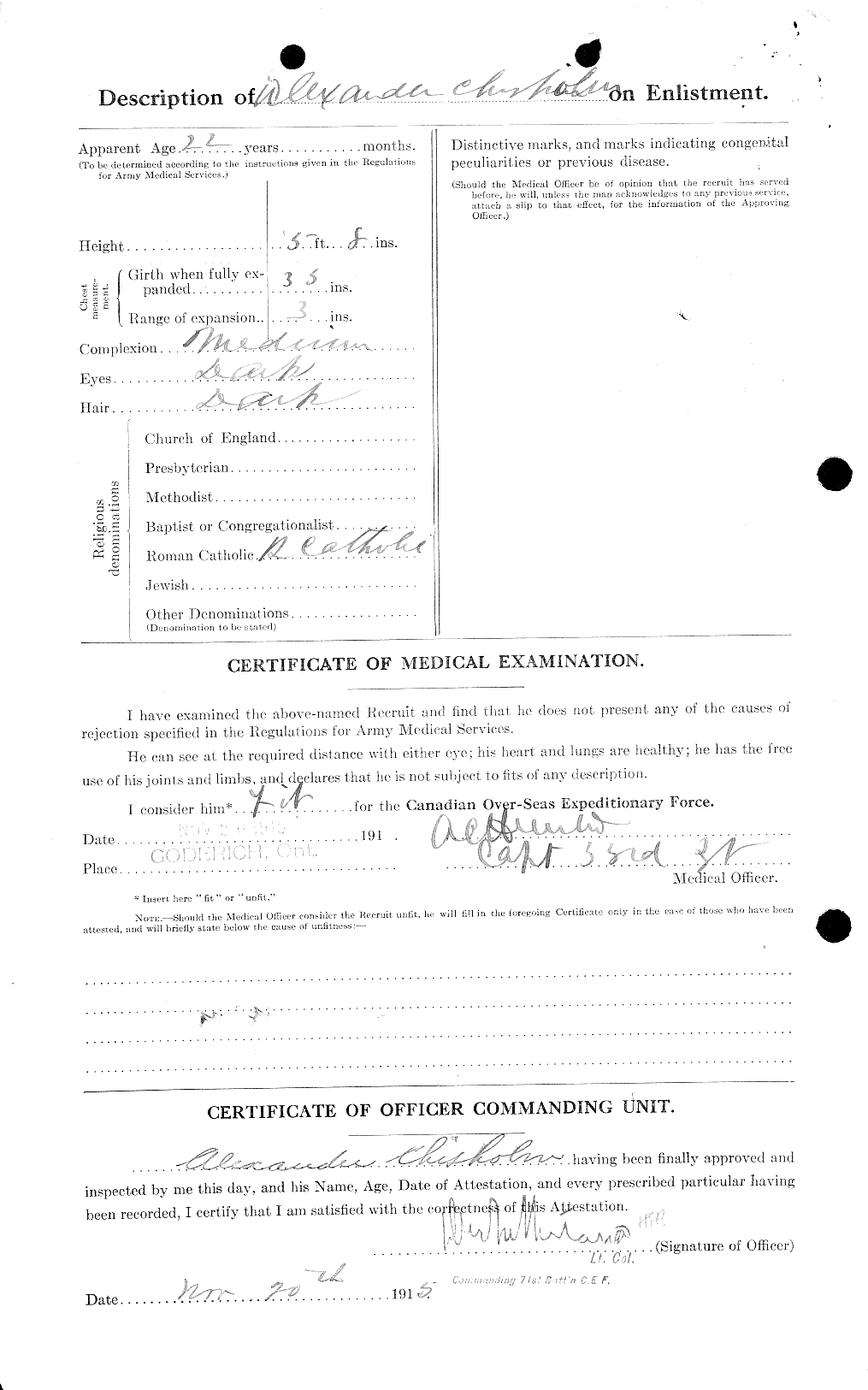 Personnel Records of the First World War - CEF 018183b