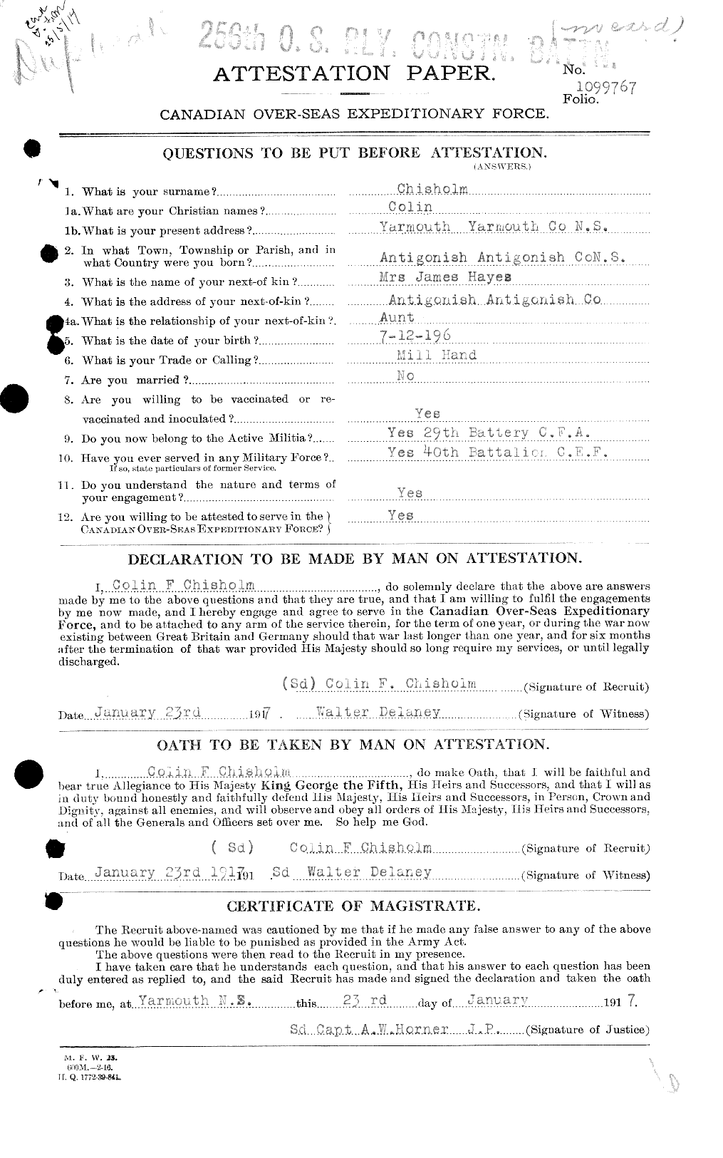 Personnel Records of the First World War - CEF 018237a