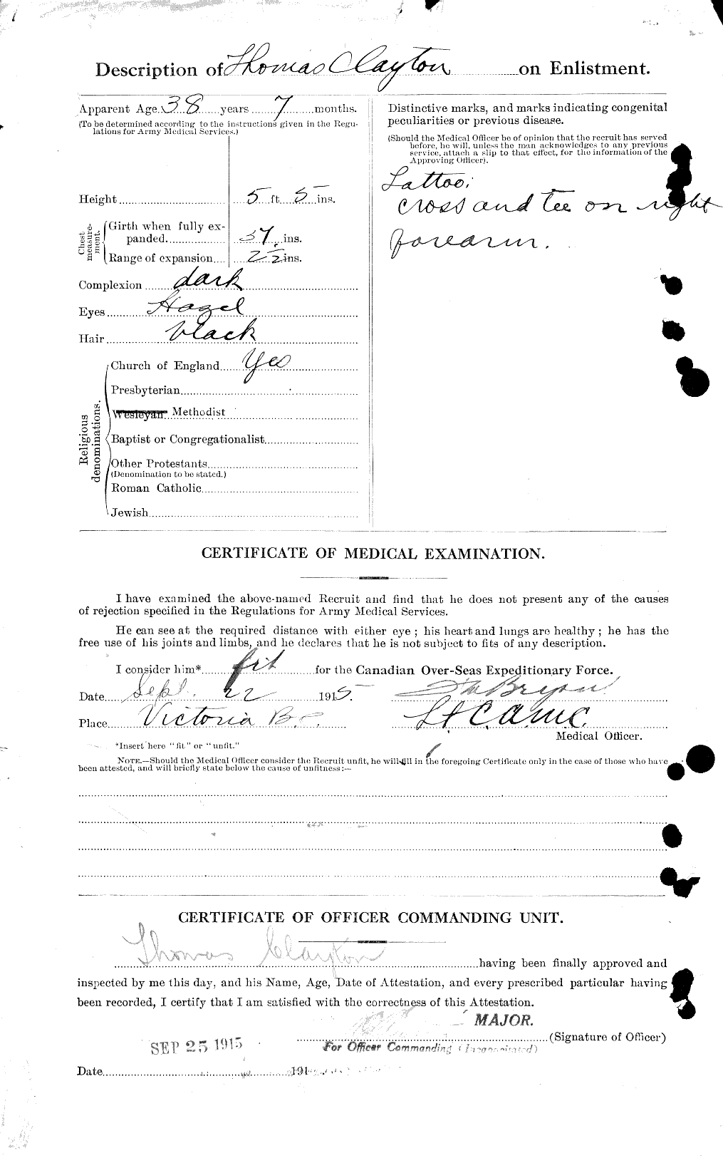 Personnel Records of the First World War - CEF 019286b