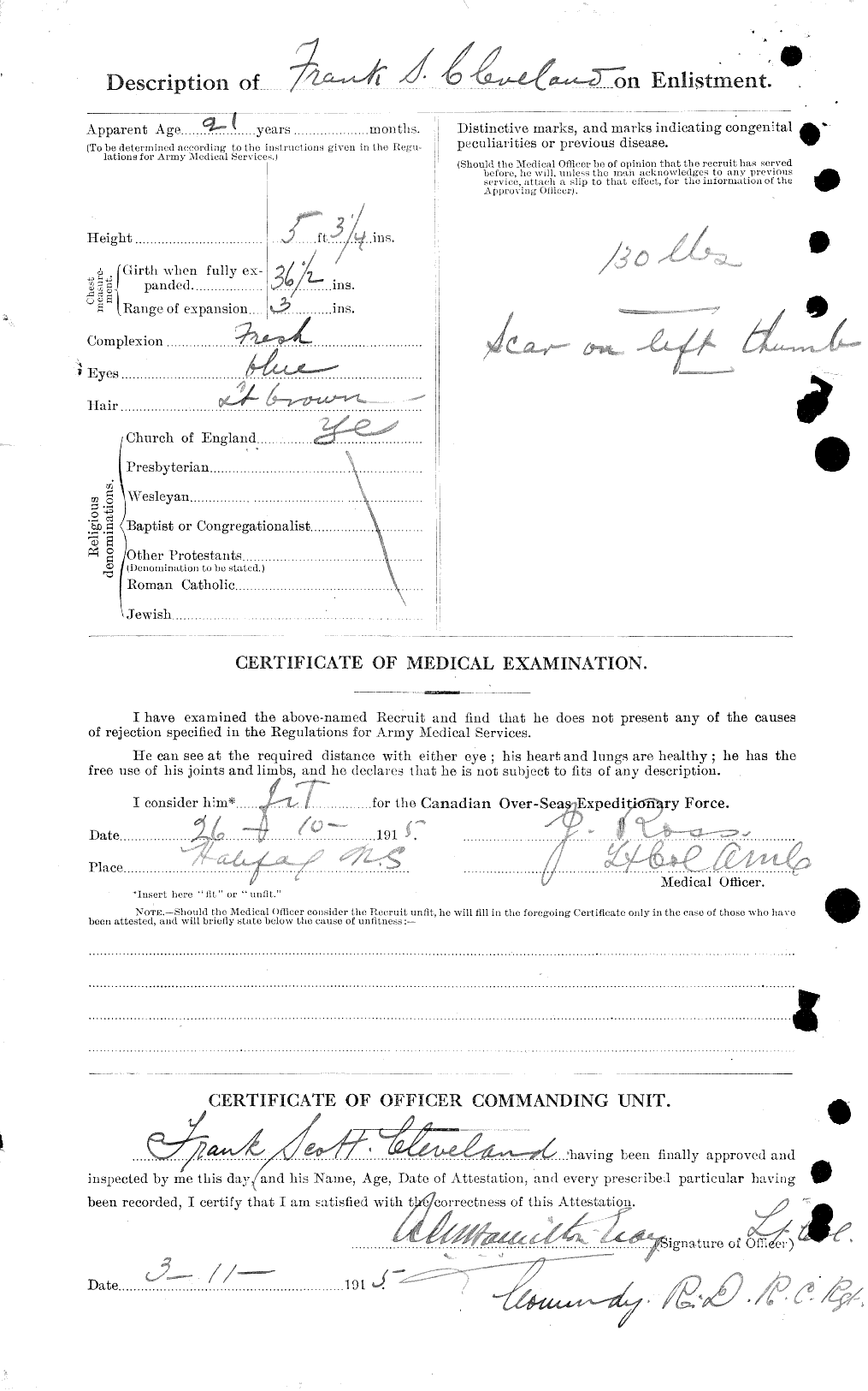 Personnel Records of the First World War - CEF 019480b