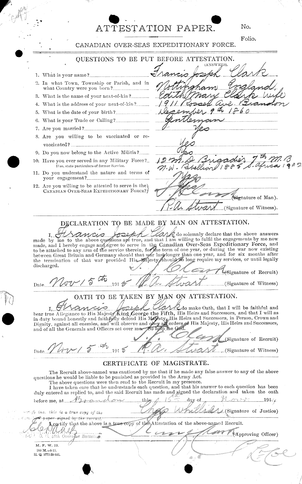 Personnel Records of the First World War - CEF 020906a