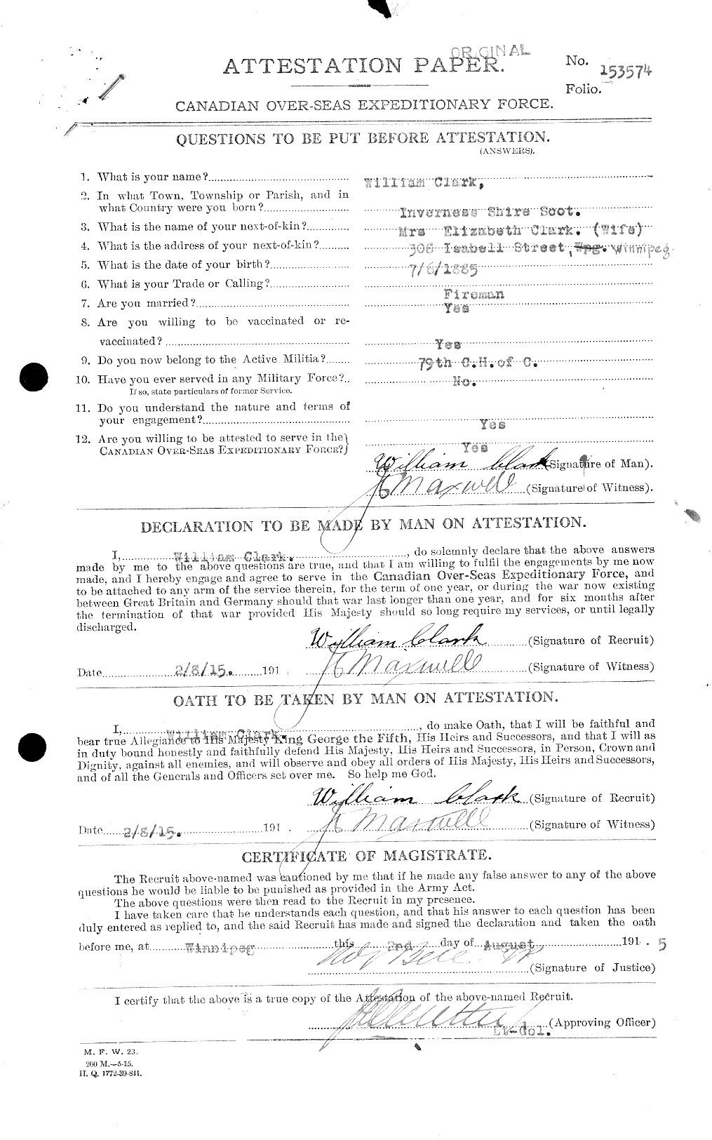 Personnel Records of the First World War - CEF 021345a
