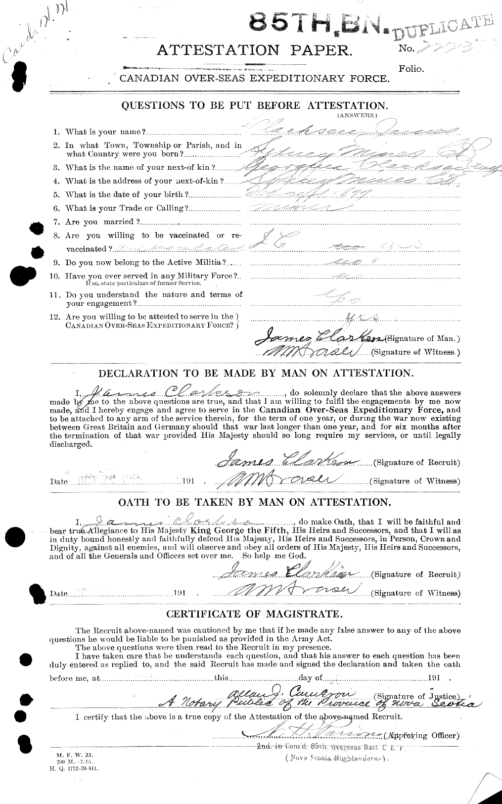 Personnel Records of the First World War - CEF 021443a