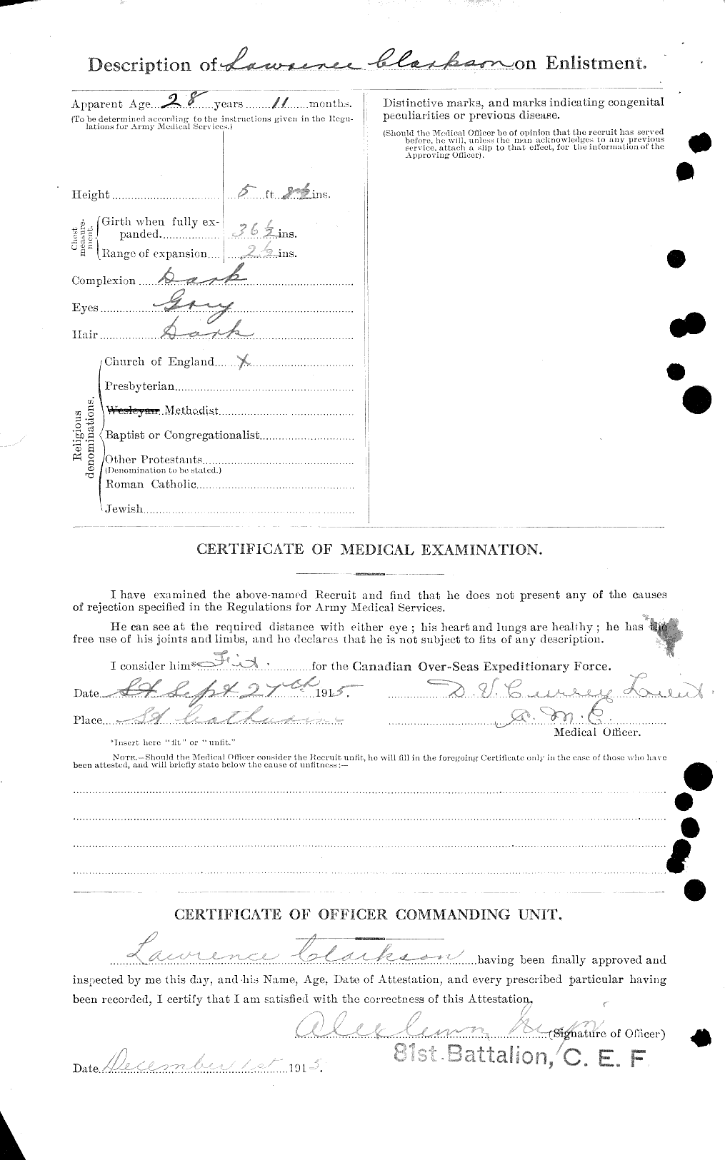 Personnel Records of the First World War - CEF 021460b
