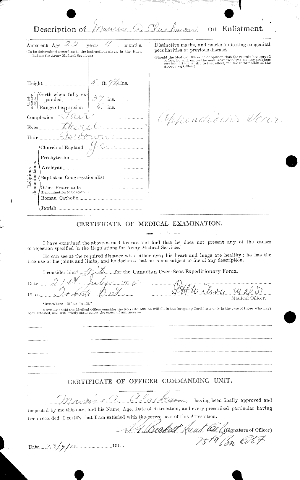 Personnel Records of the First World War - CEF 021463b