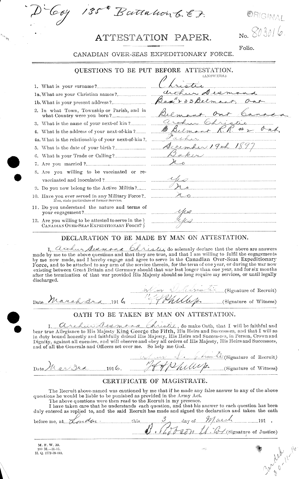 Personnel Records of the First World War - CEF 021881a