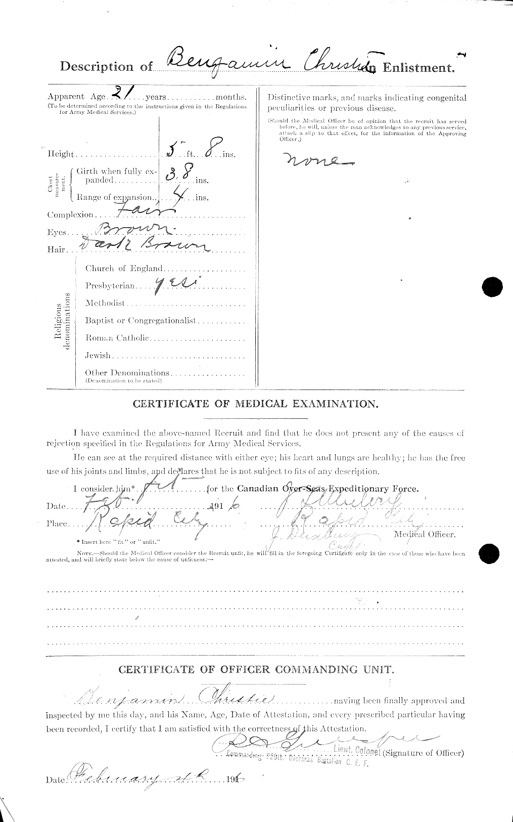 Personnel Records of the First World War - CEF 021883b