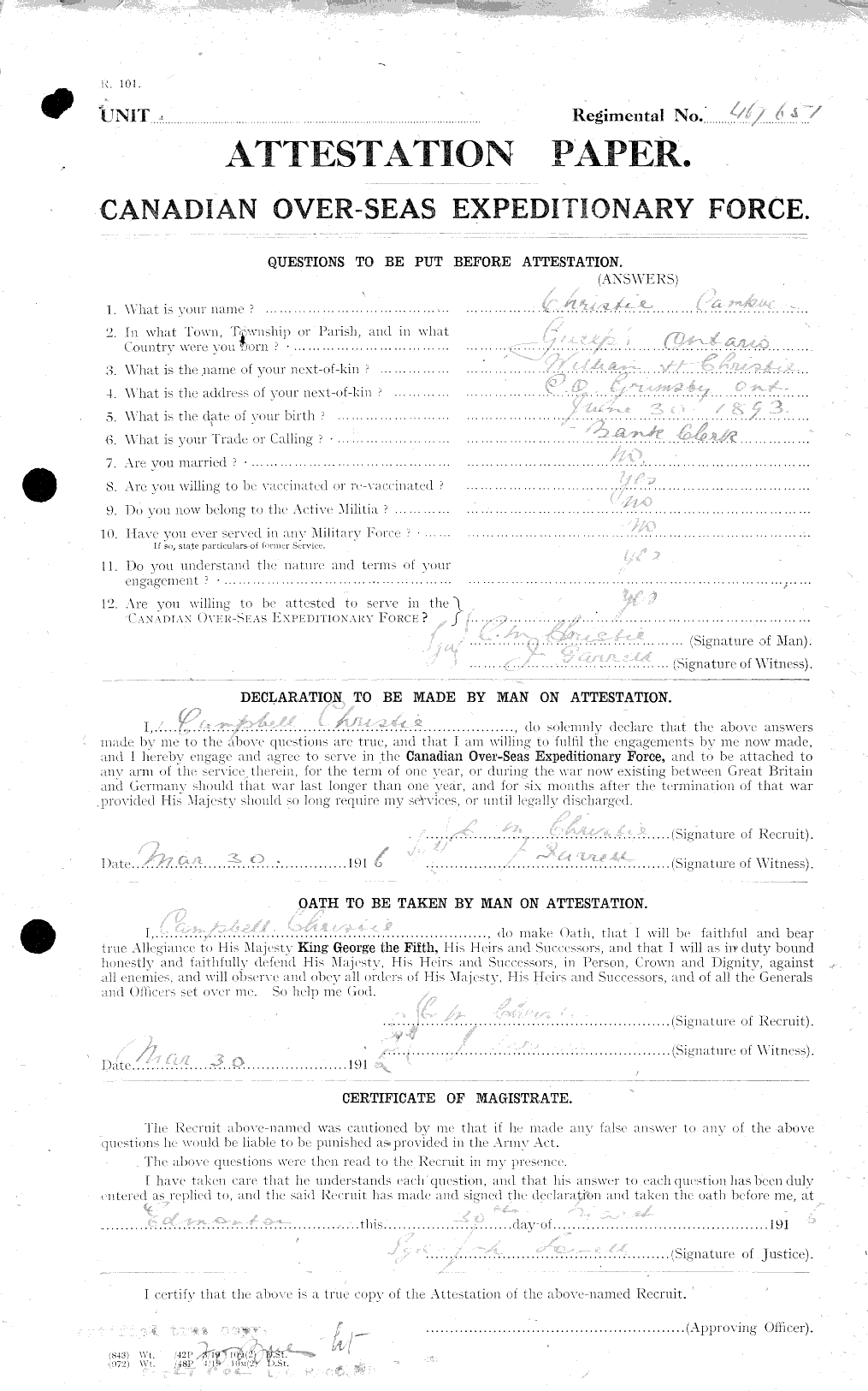 Personnel Records of the First World War - CEF 021887a