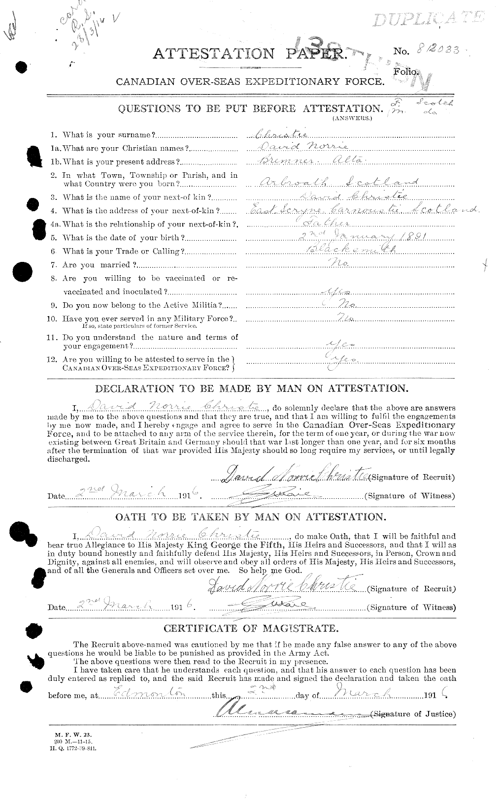 Personnel Records of the First World War - CEF 021908a