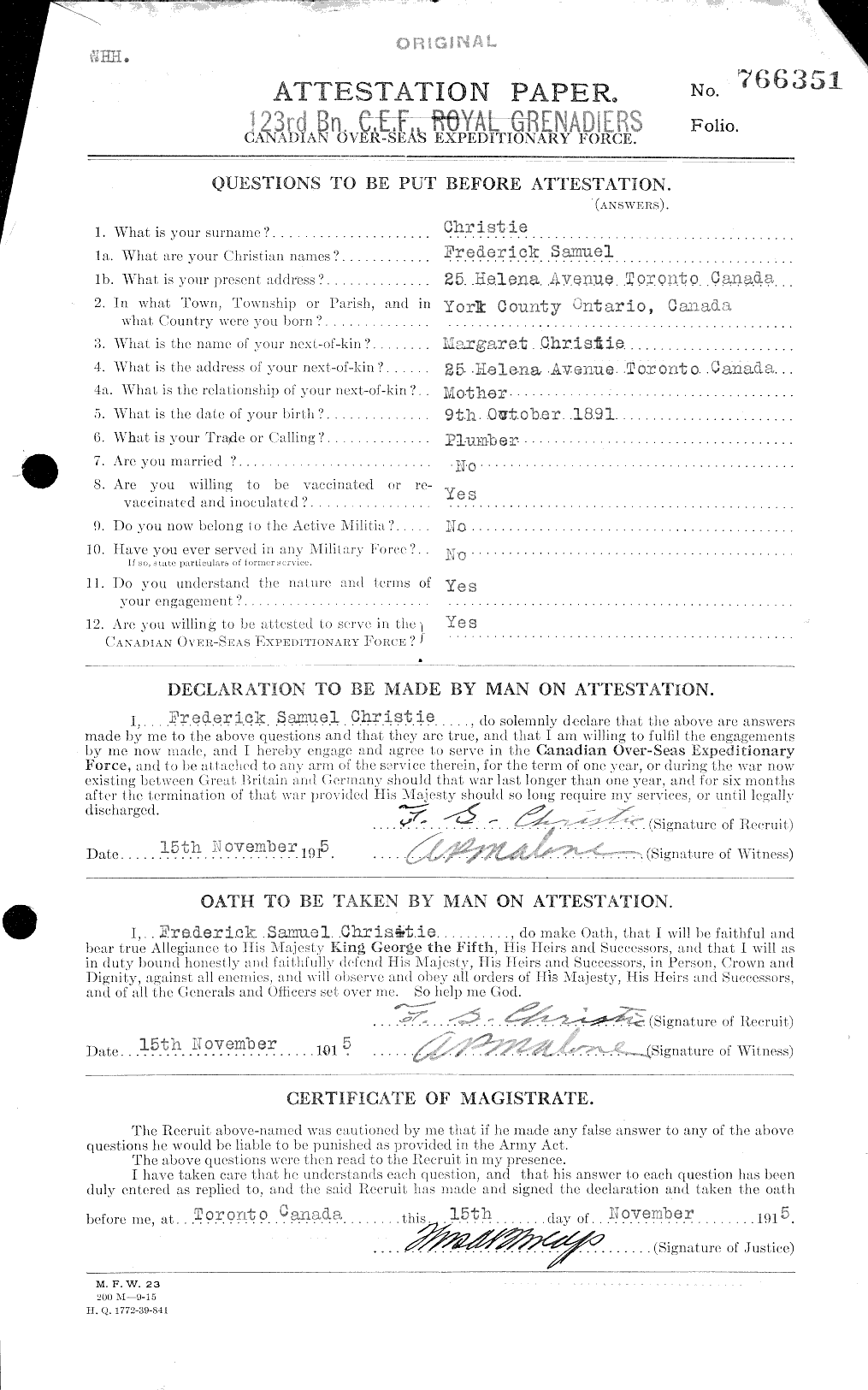 Personnel Records of the First World War - CEF 021929a