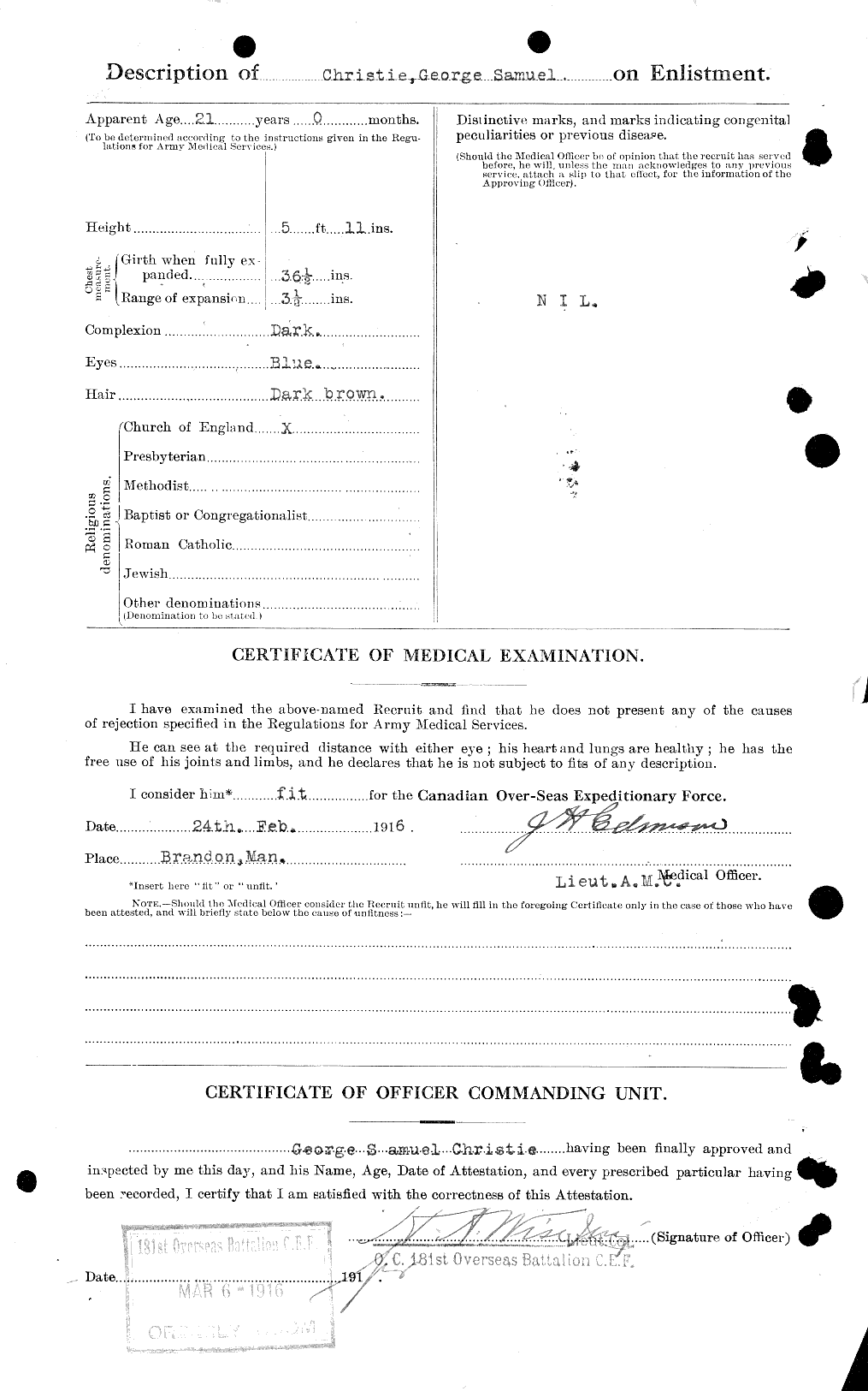 Personnel Records of the First World War - CEF 021949b