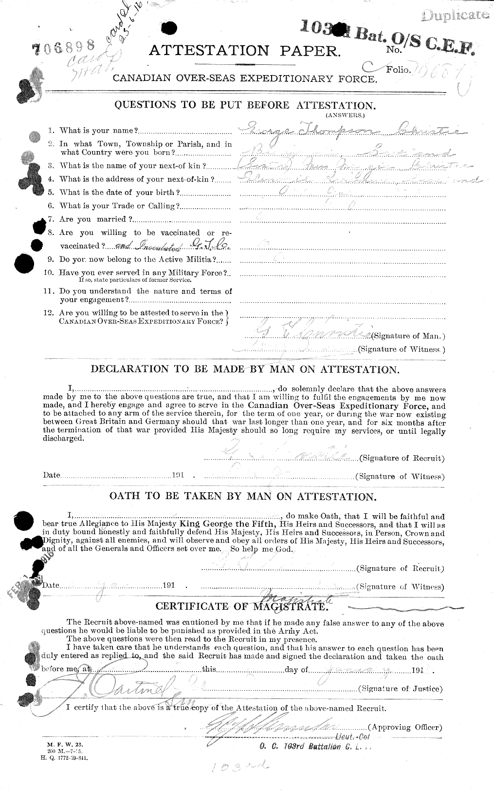 Personnel Records of the First World War - CEF 021950a