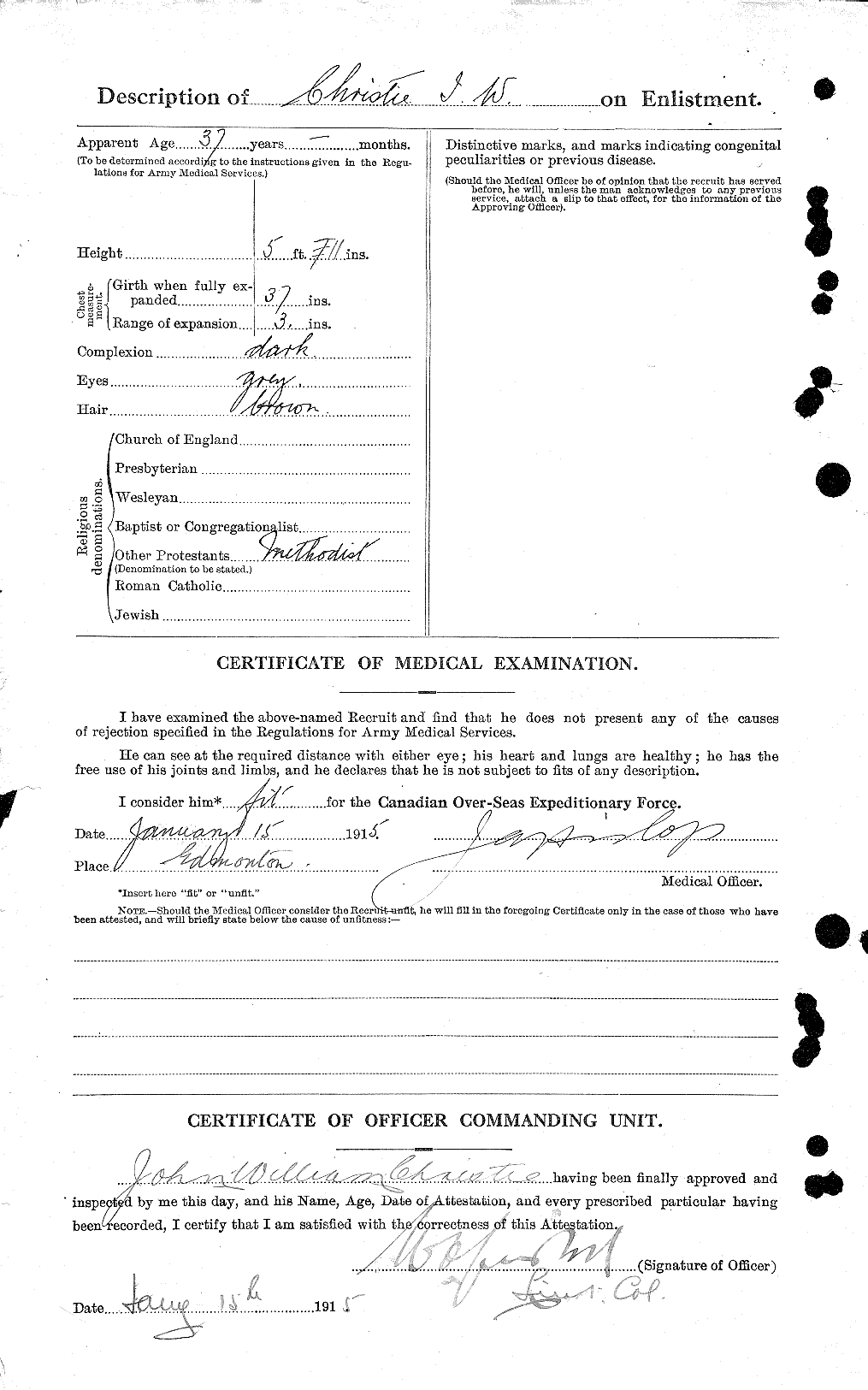 Personnel Records of the First World War - CEF 022014b