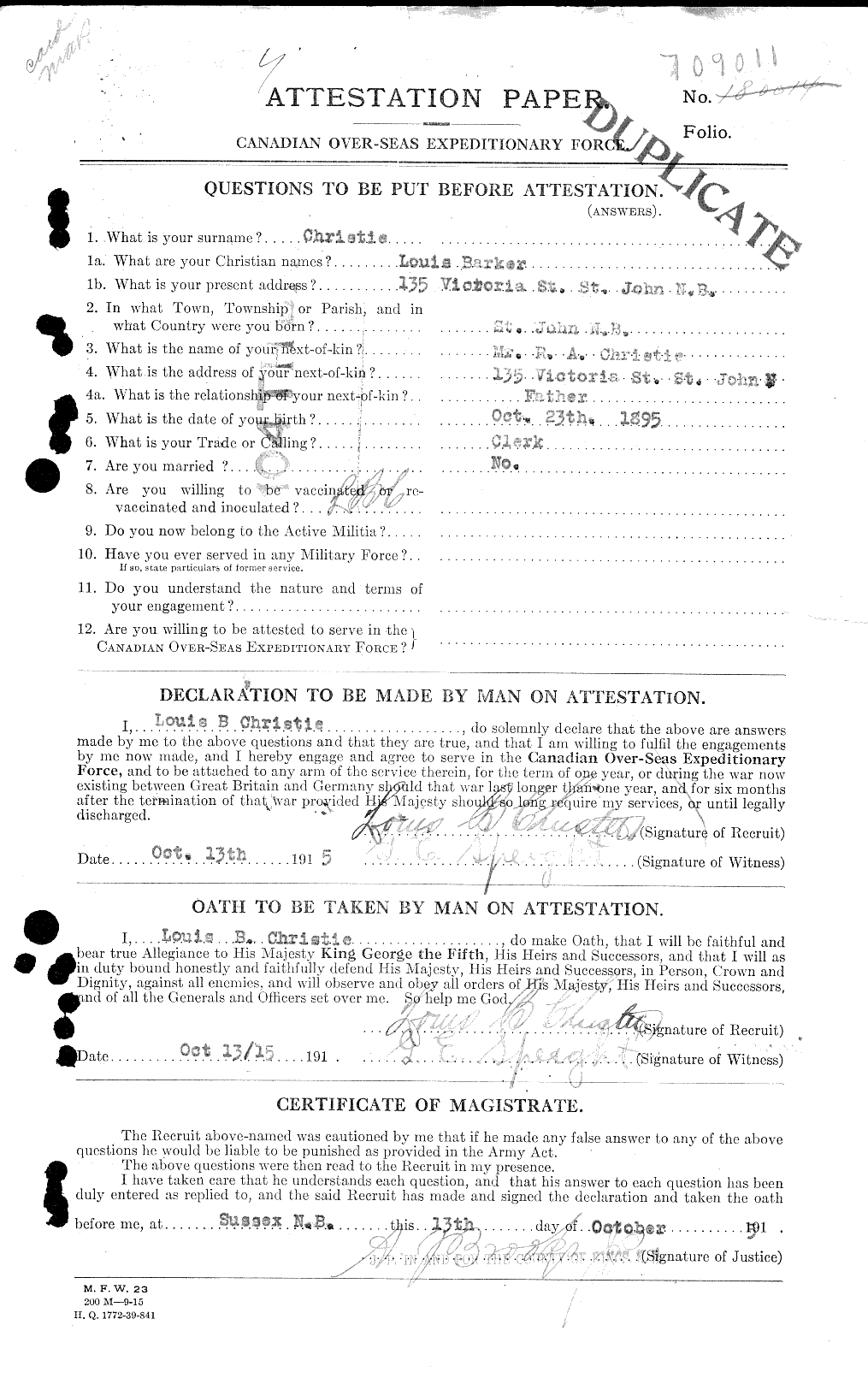Personnel Records of the First World War - CEF 022028a