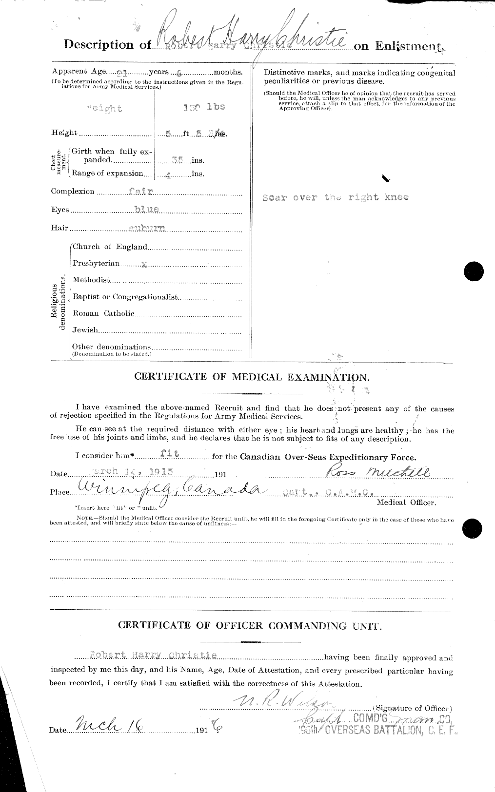 Personnel Records of the First World War - CEF 022054b