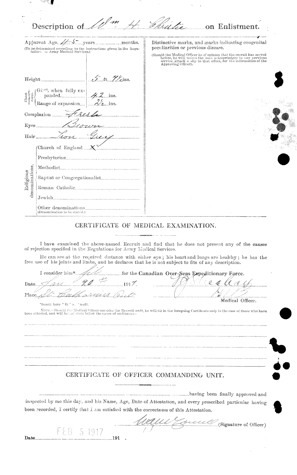 Personnel Records of the First World War - CEF 022099b