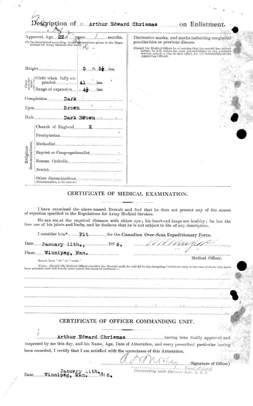 Personnel Records of the First World War - CEF 022137b
