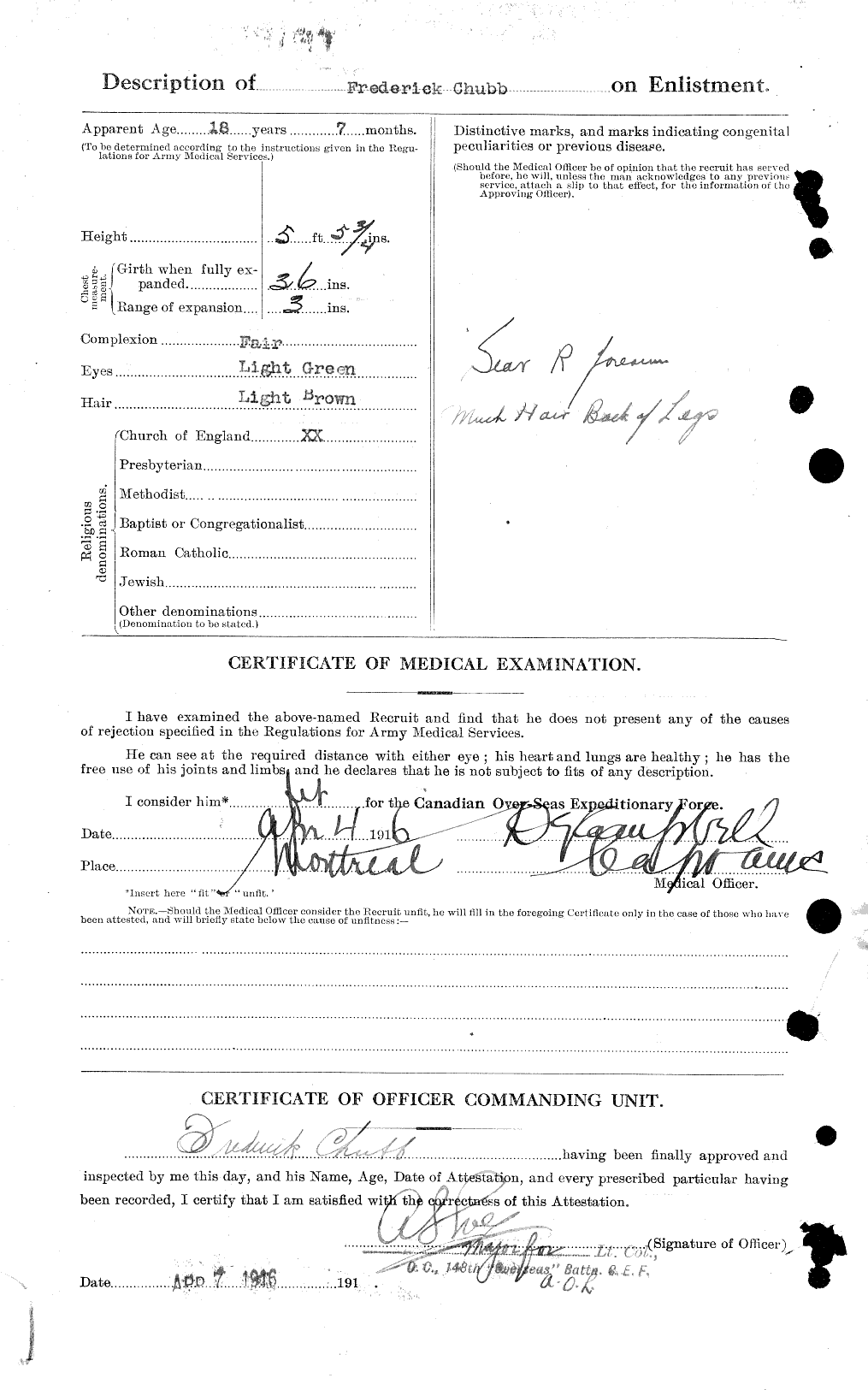 Personnel Records of the First World War - CEF 022263b