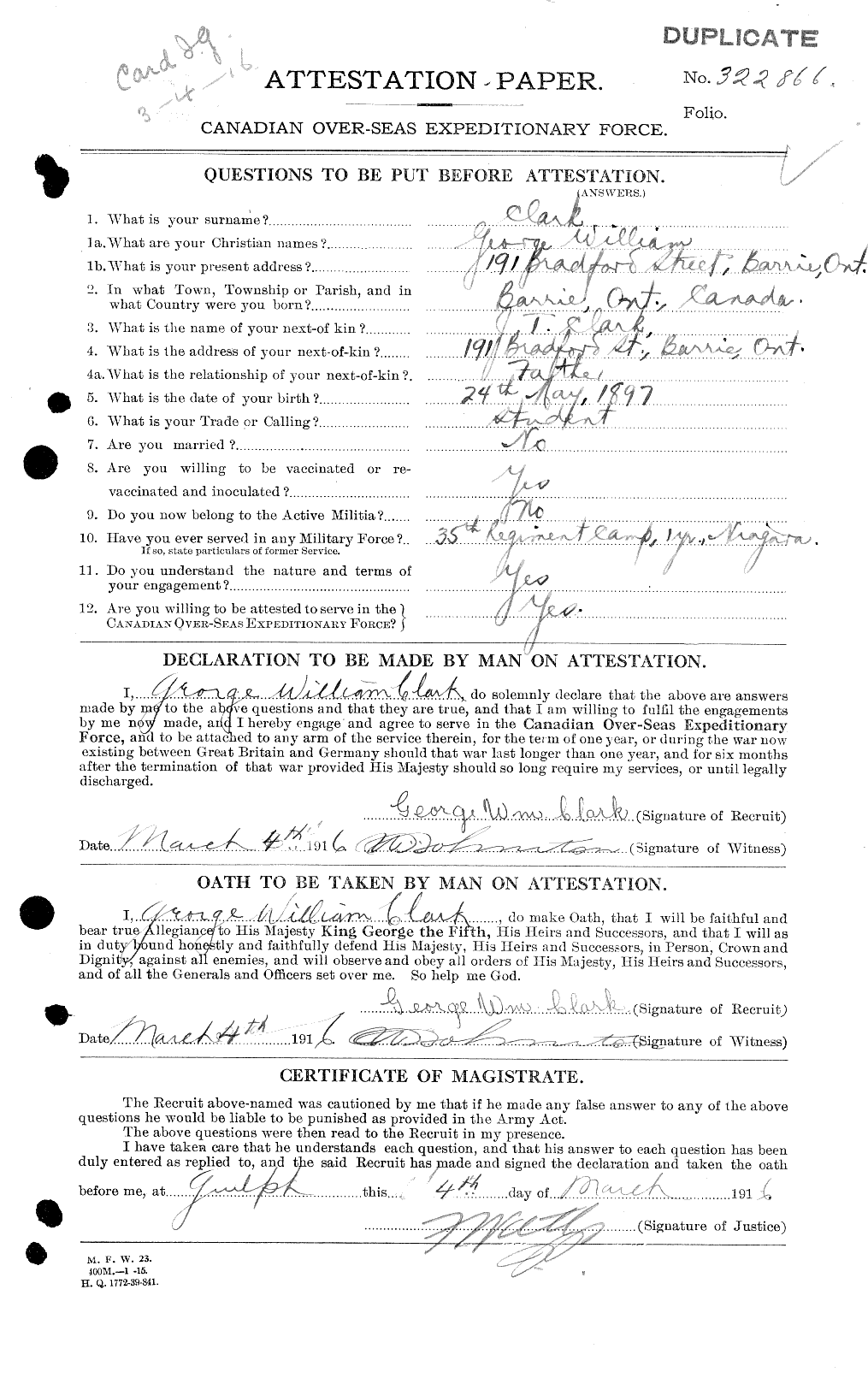 Personnel Records of the First World War - CEF 023209a