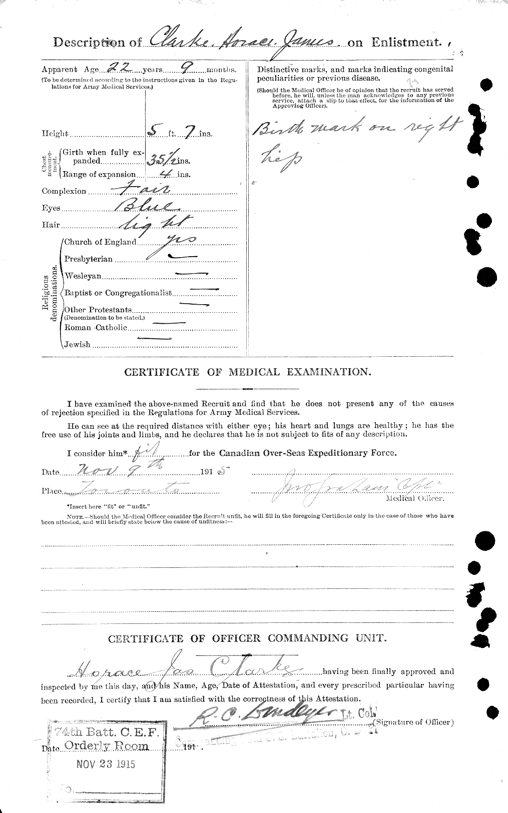 Personnel Records of the First World War - CEF 023292b
