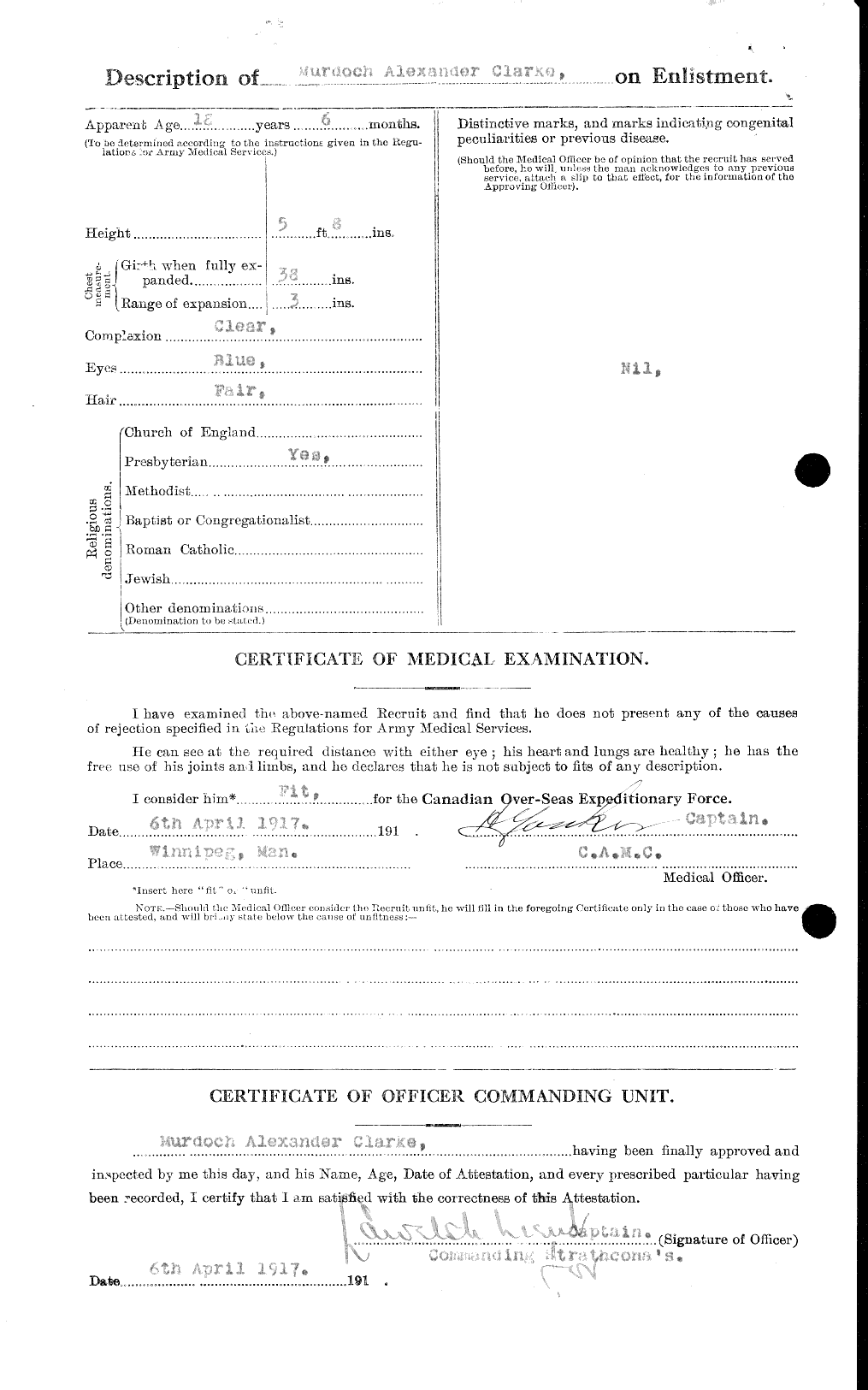 Personnel Records of the First World War - CEF 023454b