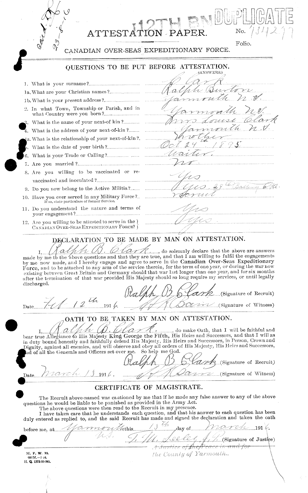 Personnel Records of the First World War - CEF 023493a