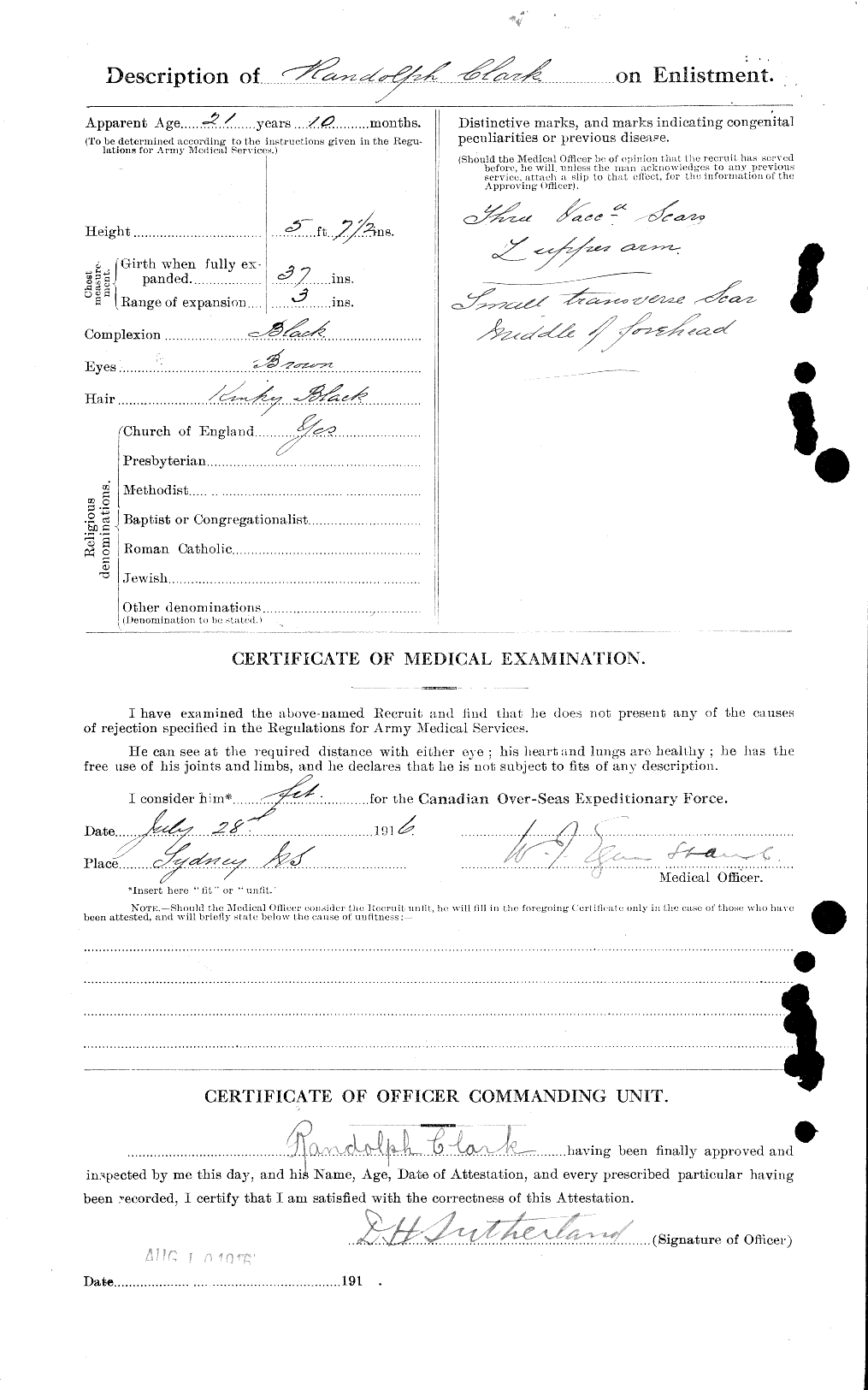 Dossiers du Personnel de la Première Guerre mondiale - CEC 023497b