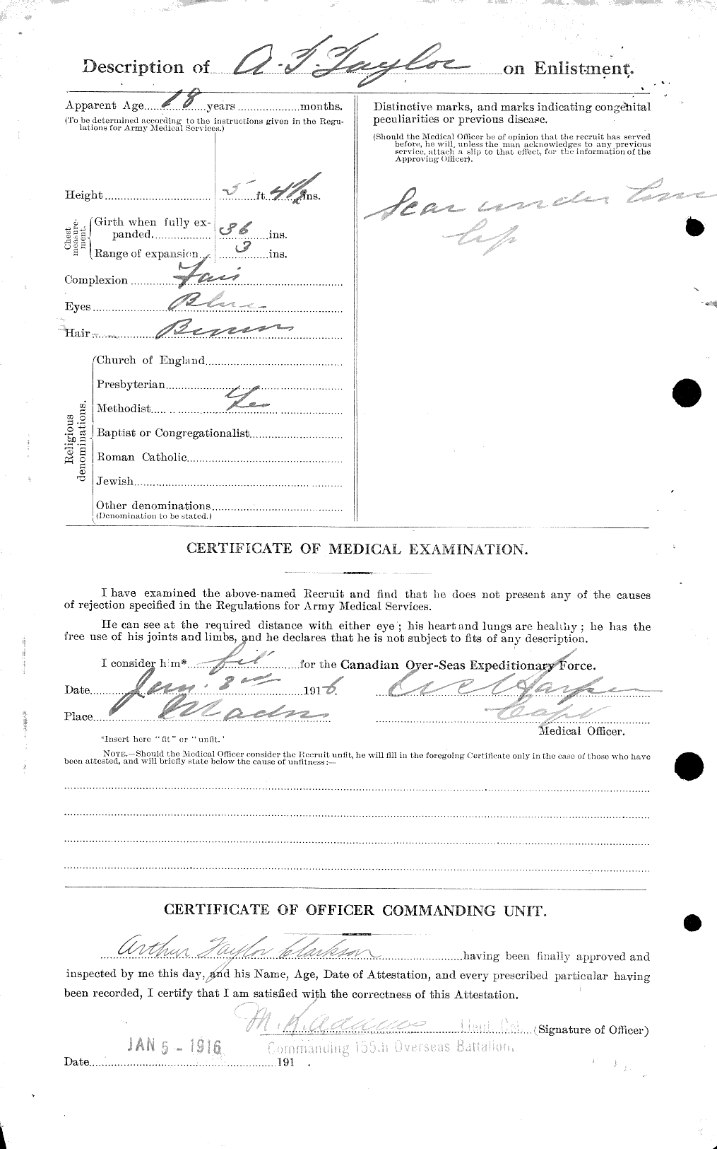 Personnel Records of the First World War - CEF 023619b