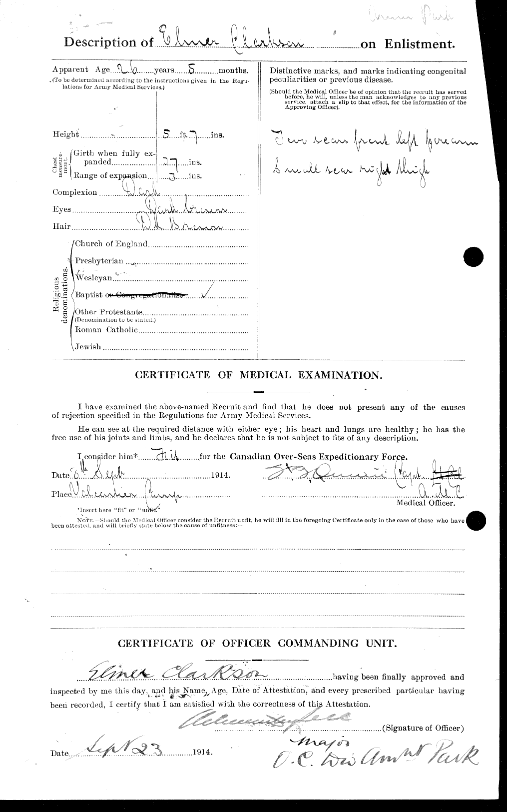 Personnel Records of the First World War - CEF 023633b
