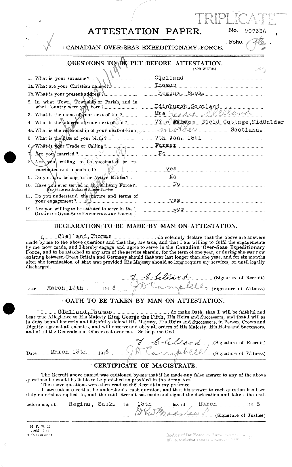 Personnel Records of the First World War - CEF 023769a