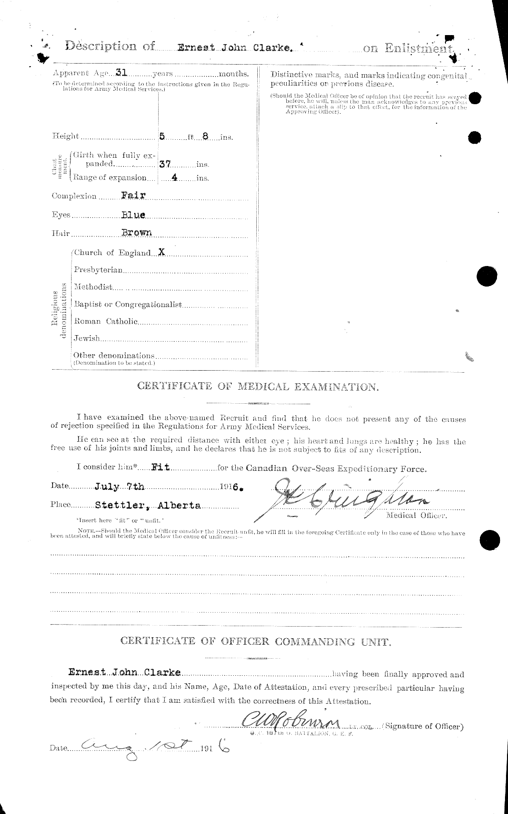 Personnel Records of the First World War - CEF 024256b