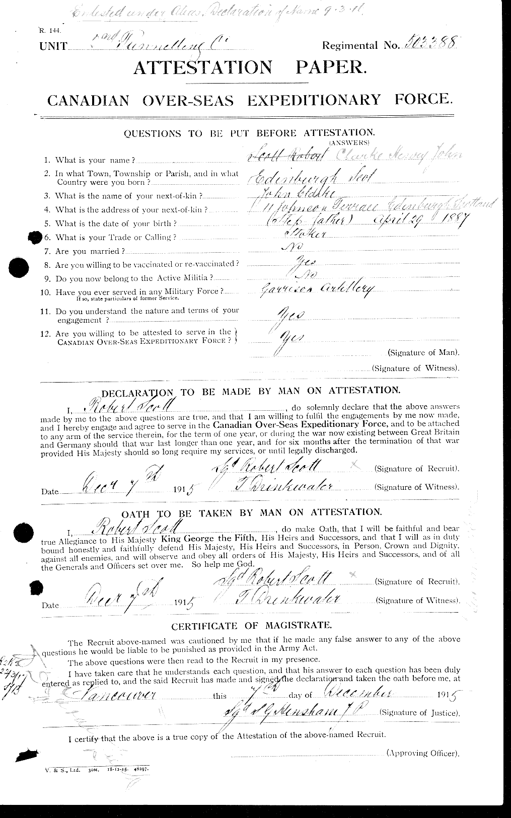 Personnel Records of the First World War - CEF 024383a