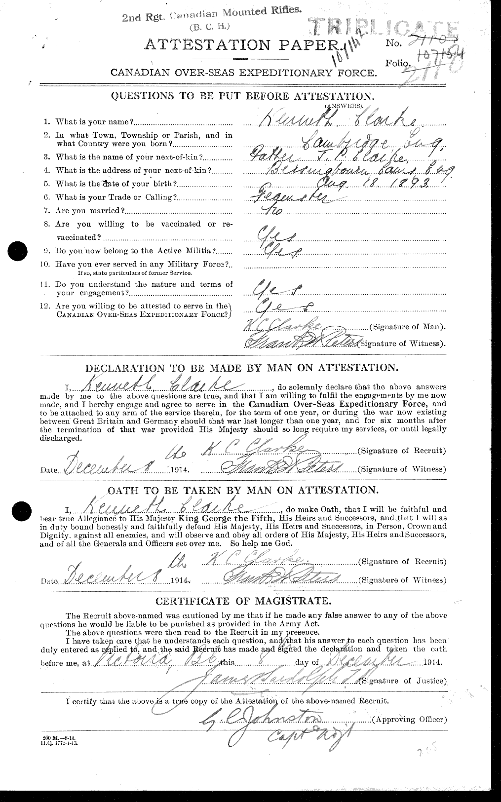 Personnel Records of the First World War - CEF 024769a