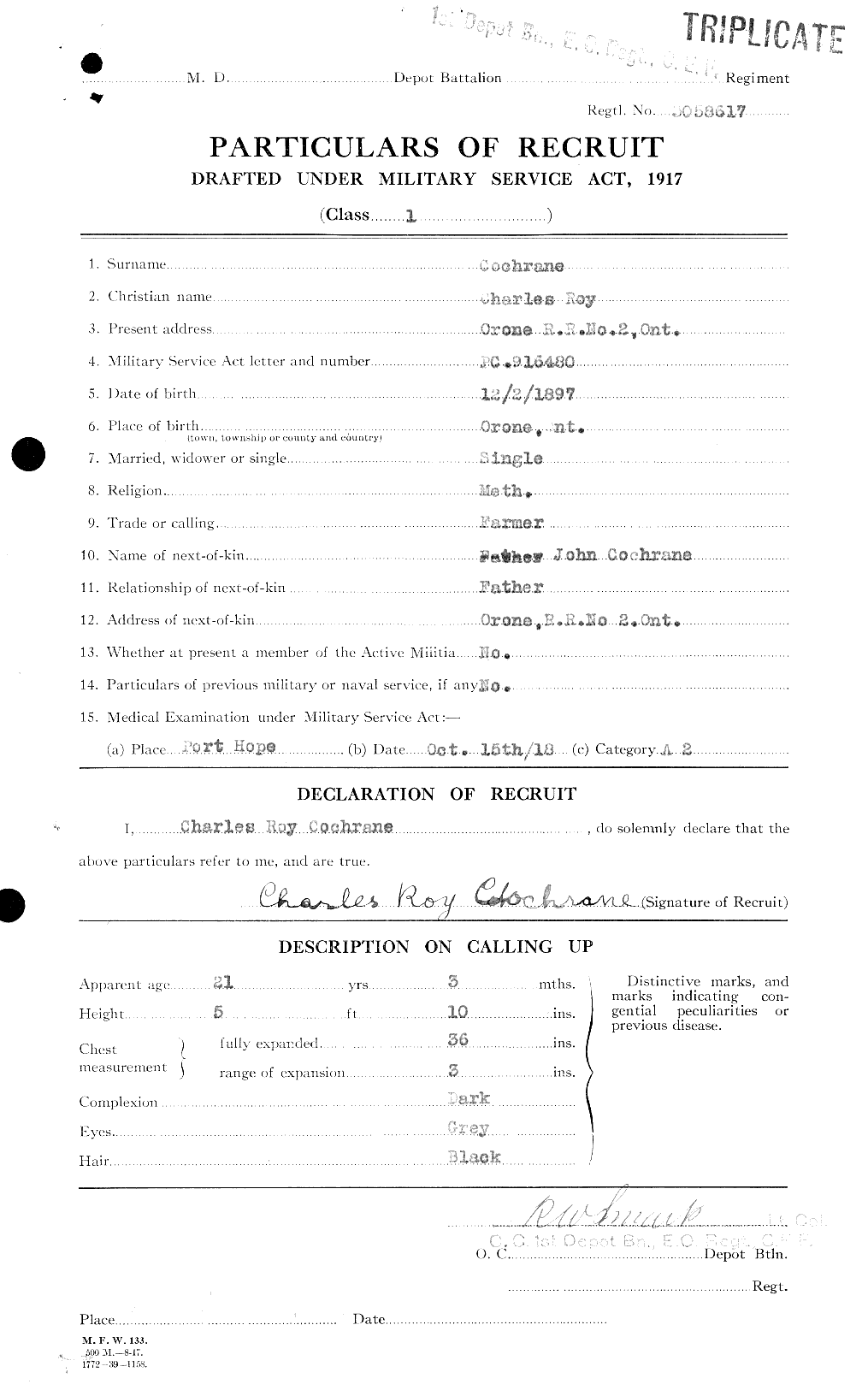Personnel Records of the First World War - CEF 025845a
