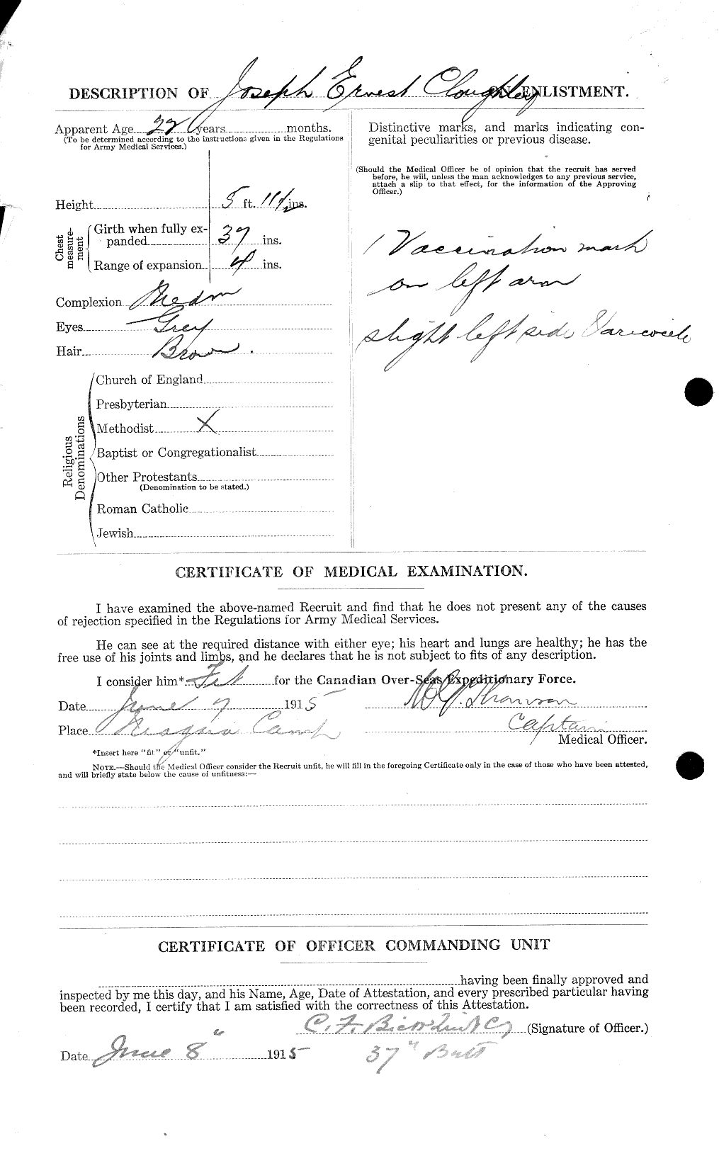 Dossiers du Personnel de la Première Guerre mondiale - CEC 026025b