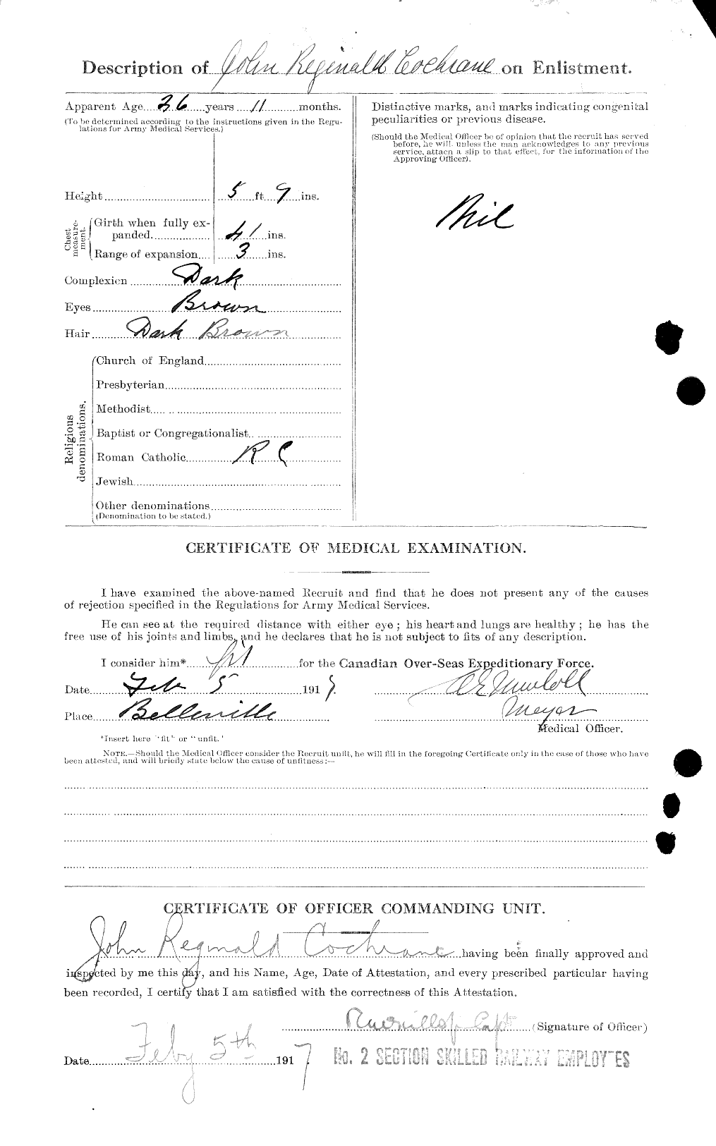 Personnel Records of the First World War - CEF 026421b