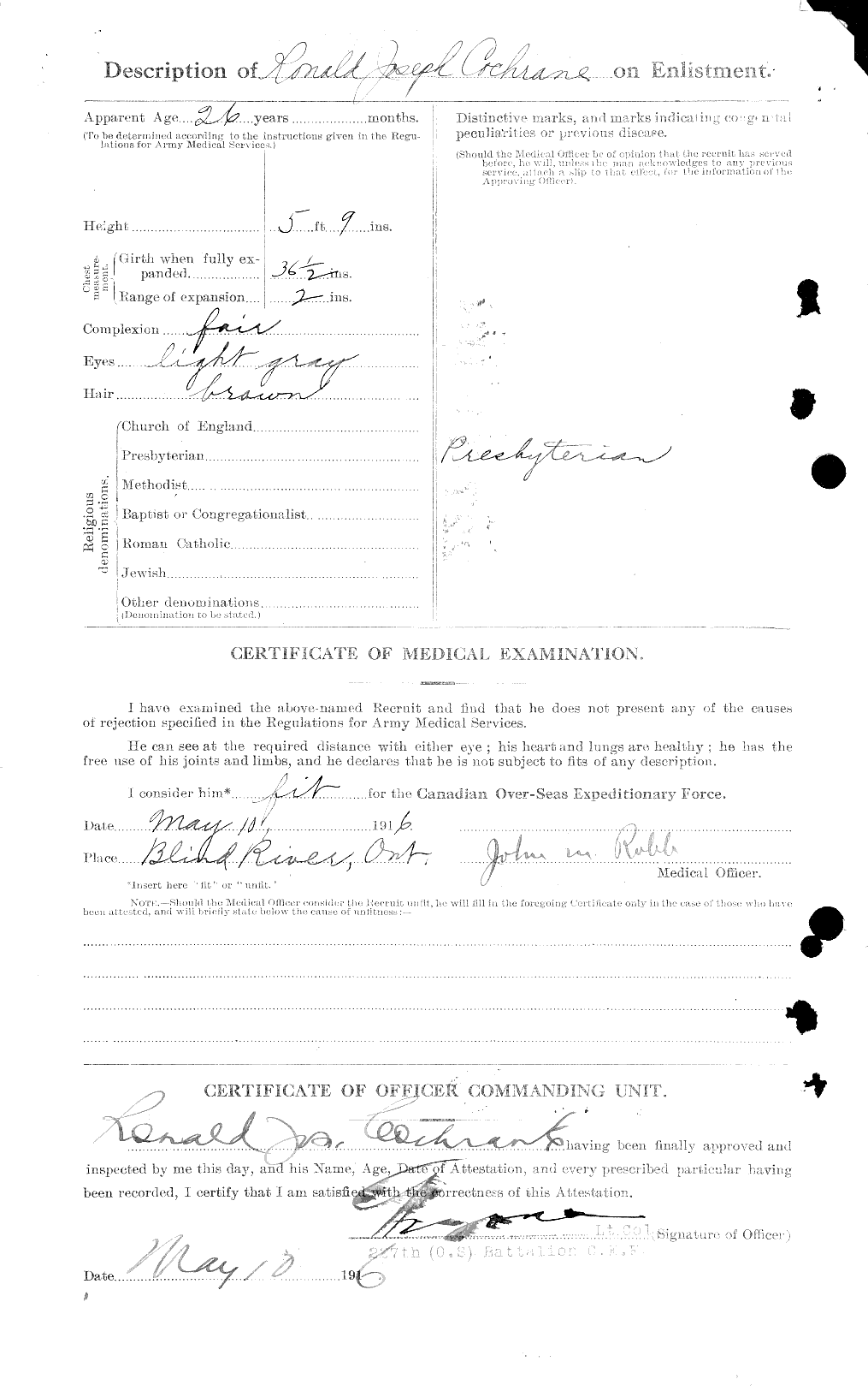 Personnel Records of the First World War - CEF 026458b