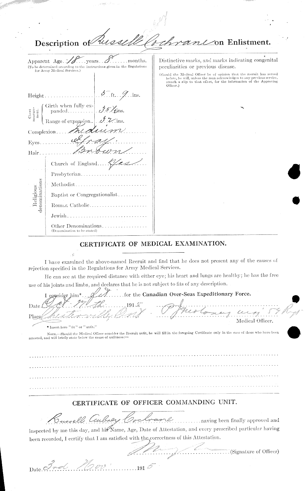 Personnel Records of the First World War - CEF 026462b