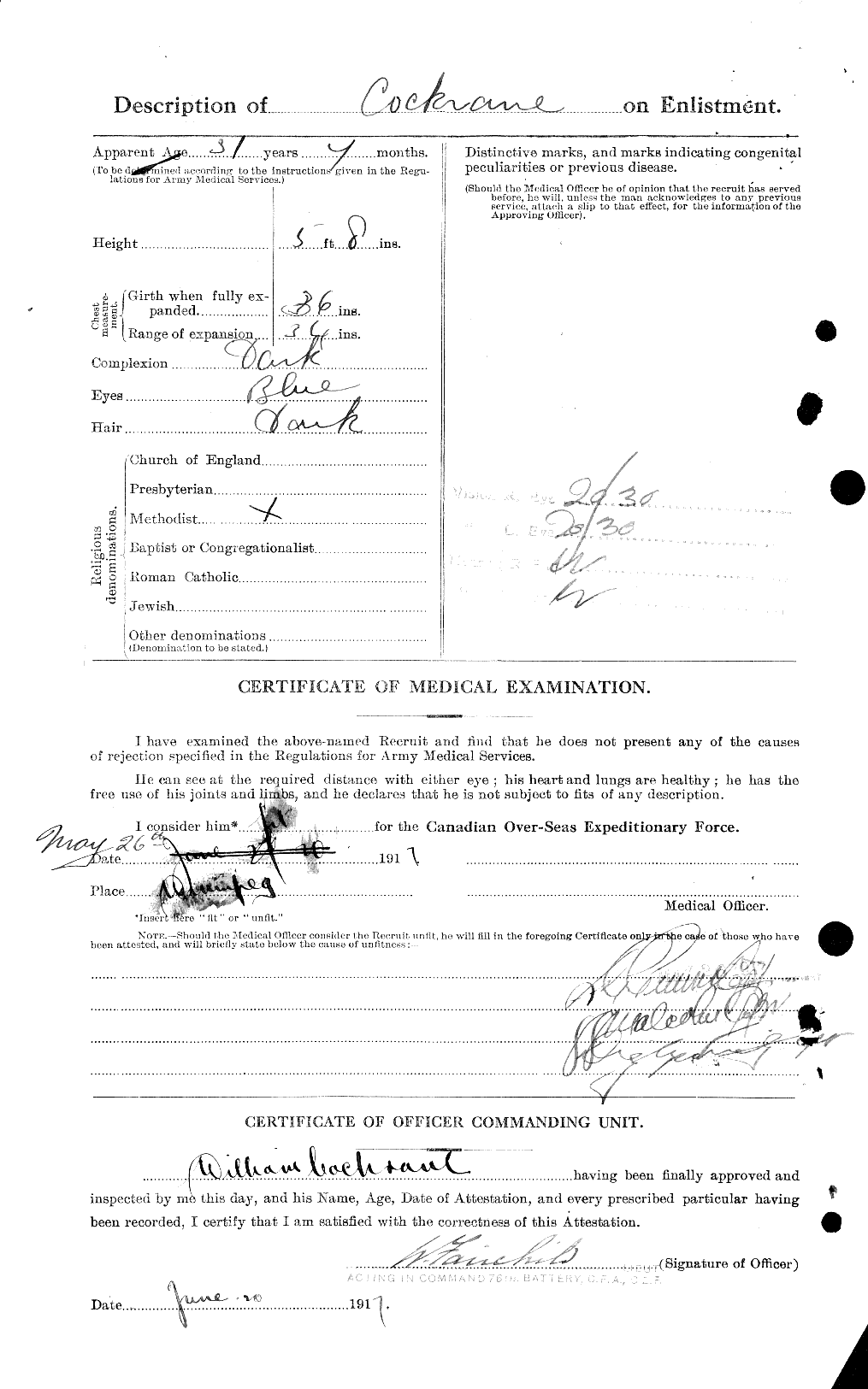 Personnel Records of the First World War - CEF 026497b