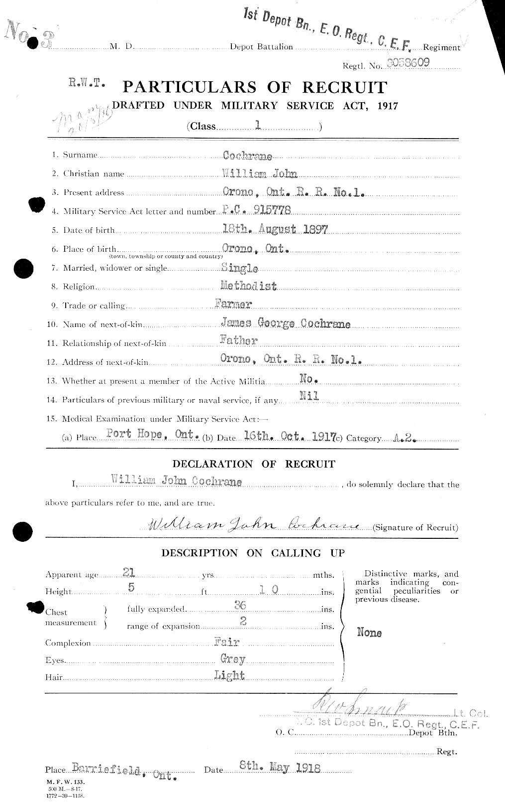 Personnel Records of the First World War - CEF 026510a