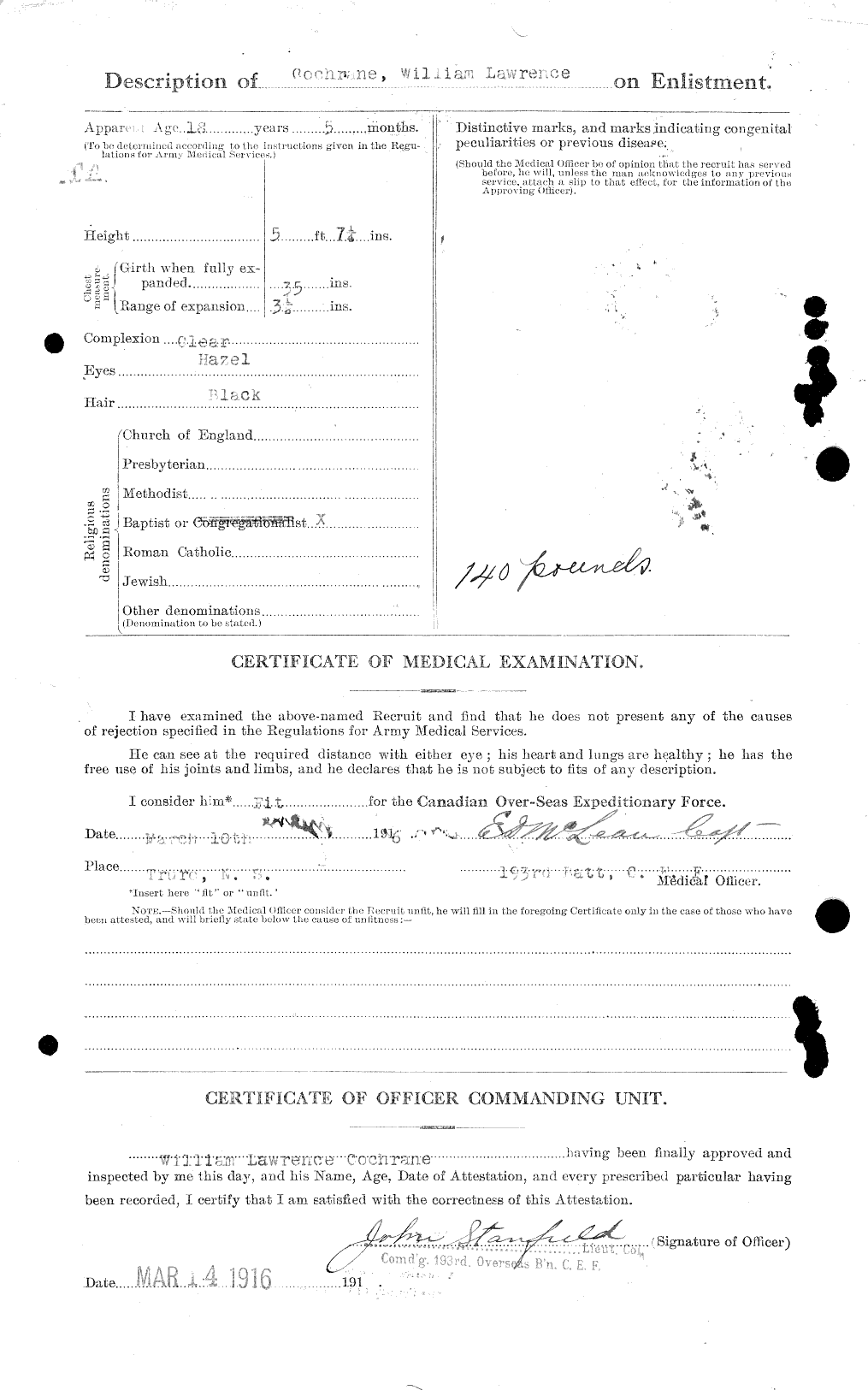 Personnel Records of the First World War - CEF 026511b