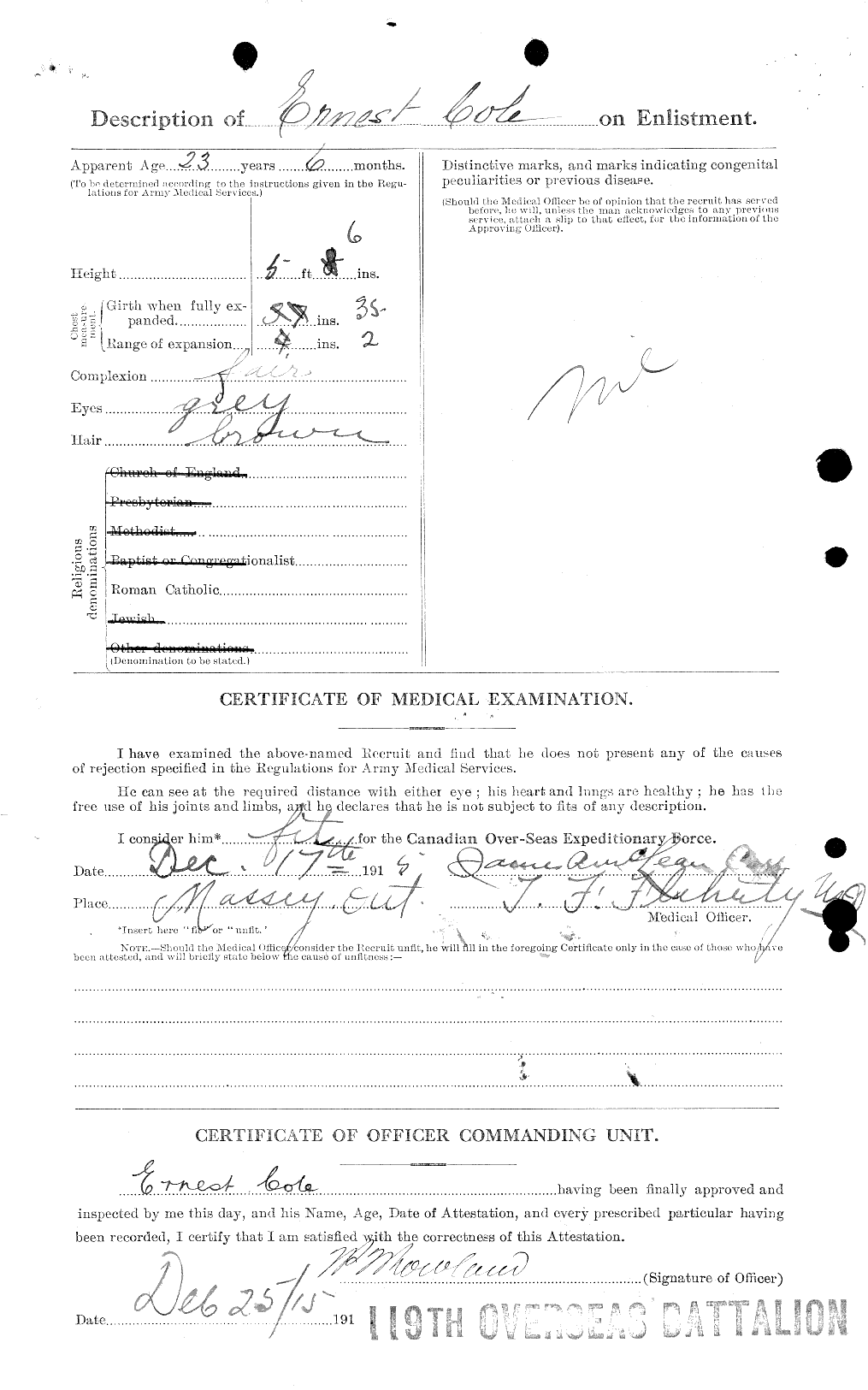 Personnel Records of the First World War - CEF 027696b