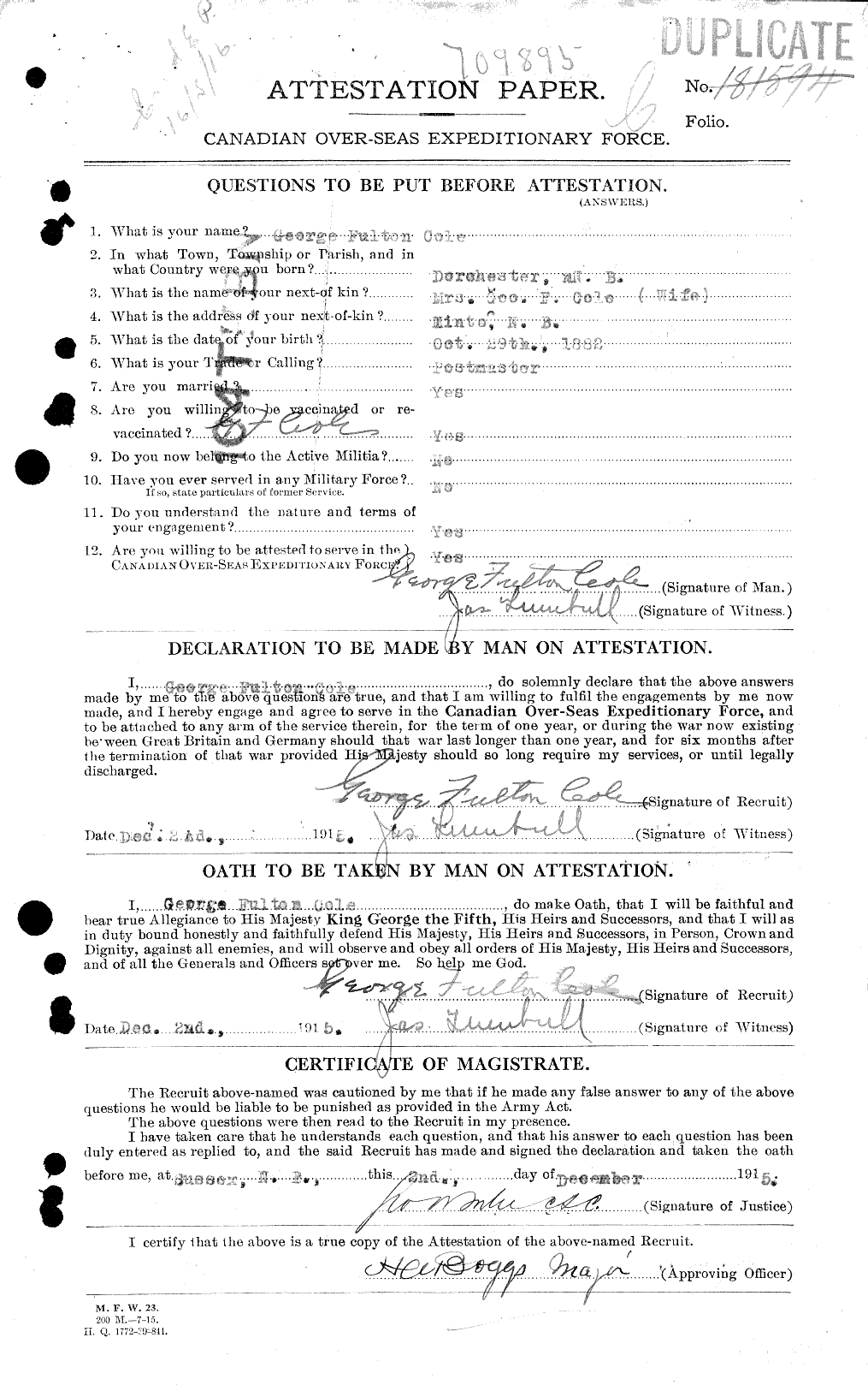Personnel Records of the First World War - CEF 027765a
