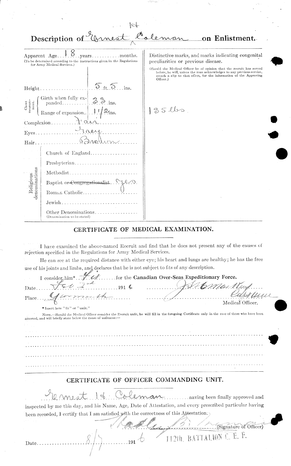 Personnel Records of the First World War - CEF 028119b