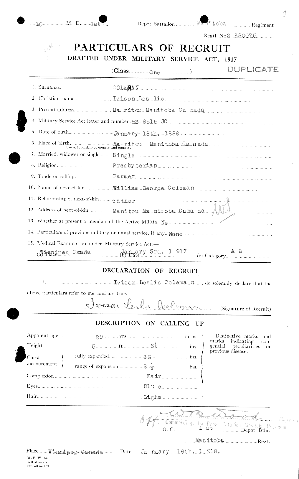 Personnel Records of the First World War - CEF 028183a